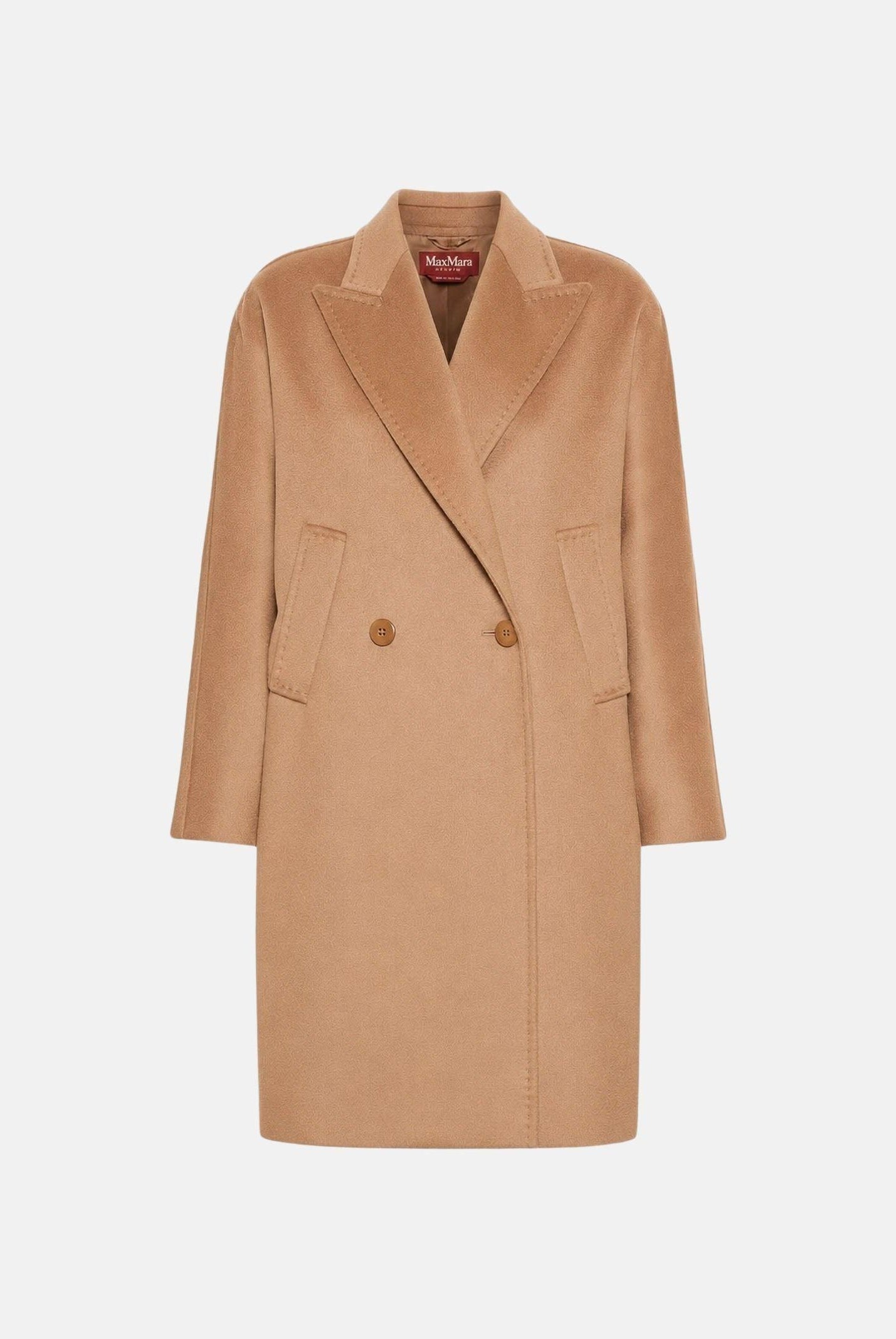 Cappotto doppiopetto MSTMASTRO in drap di pura lana, vestibilità ampia, tessuto 100% lana vergine con fodera 100% viscosa, 2626016071600 006 MAX MARA