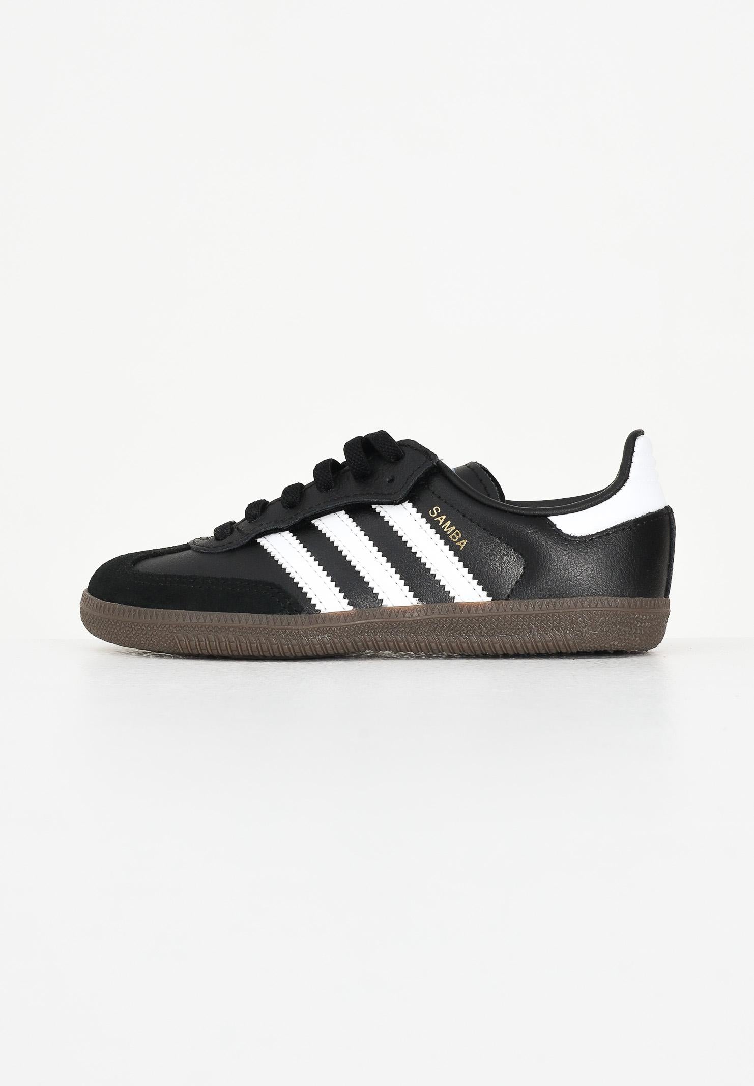 ADIDAS ORIGINALS Sneakers Samba OG Comfort Closure Elastic Lace nere per bambino e bambina JQ6390 . ADIDAS ORIGINALS
