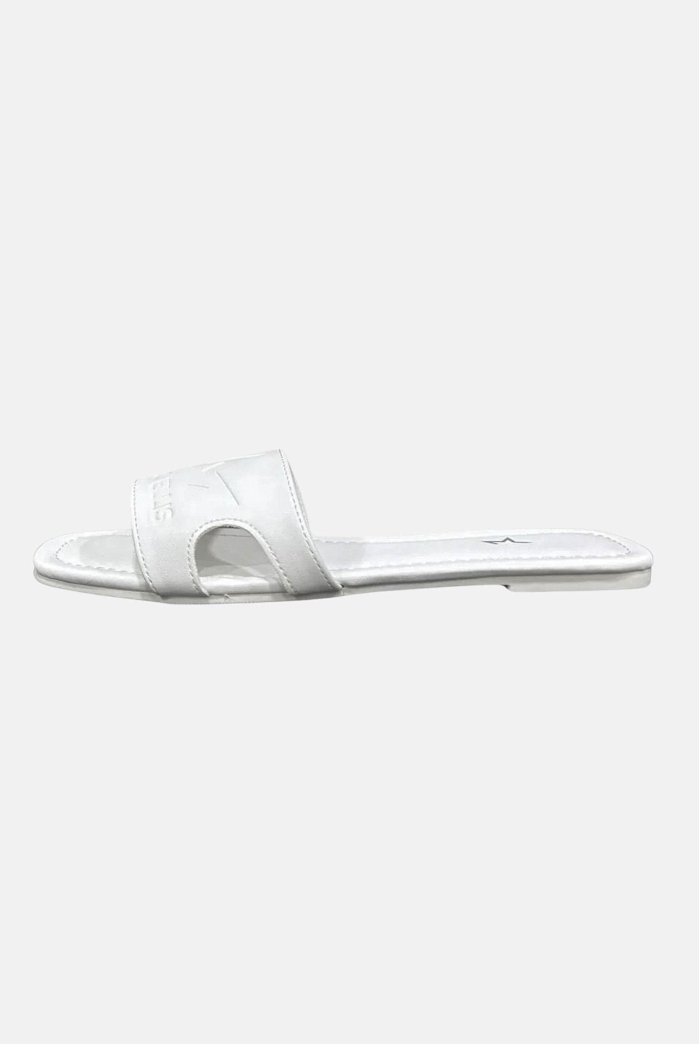 MARC ELLIS Ciabatte flat bianche da donna con logo ME261C150 WXX MARC ELLIS