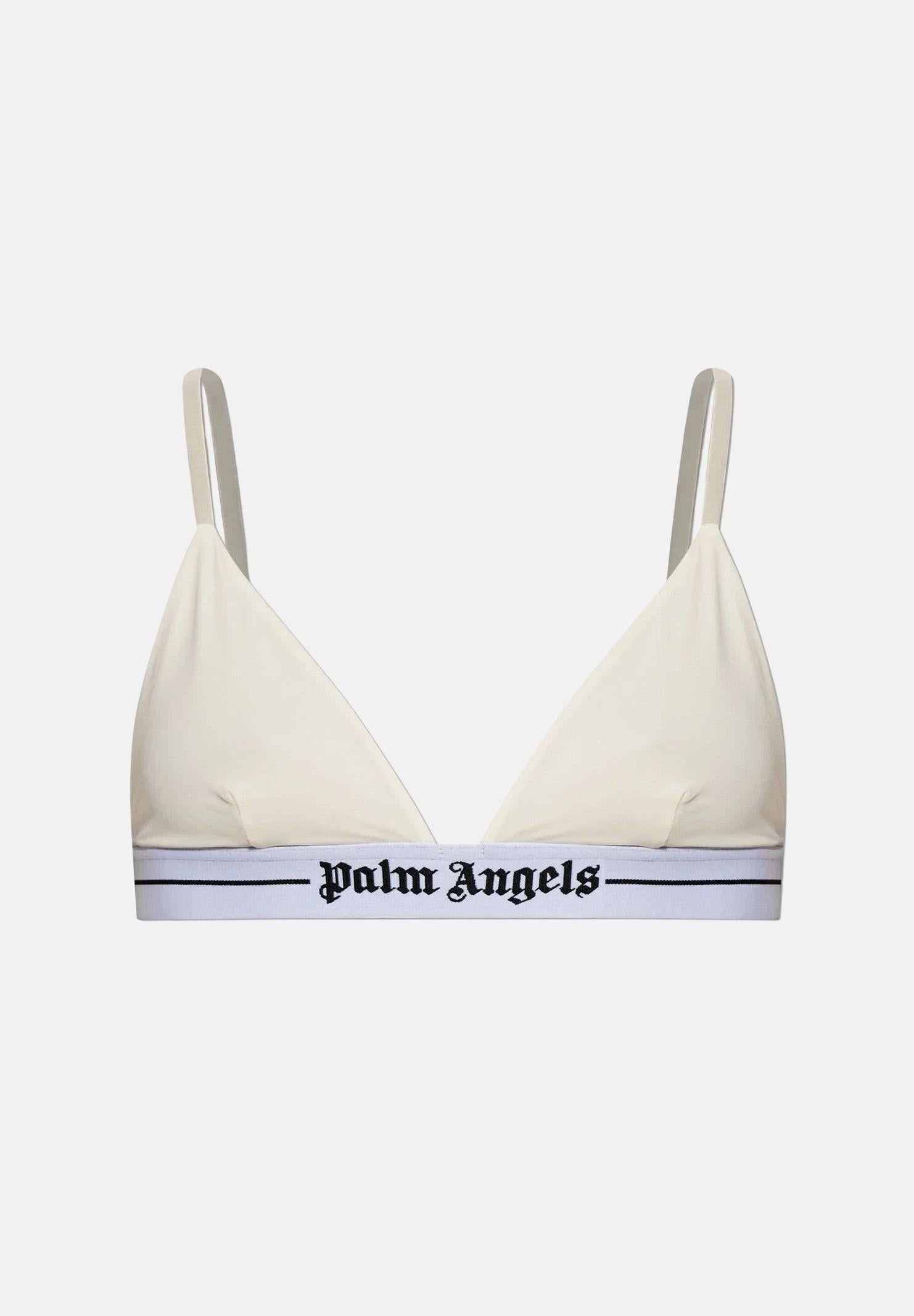 PALM ANGELS bralette Bra with Logo ivory avorio, colore basico bianco, donna PLA1UWTP06SI IV PALM ANGELS