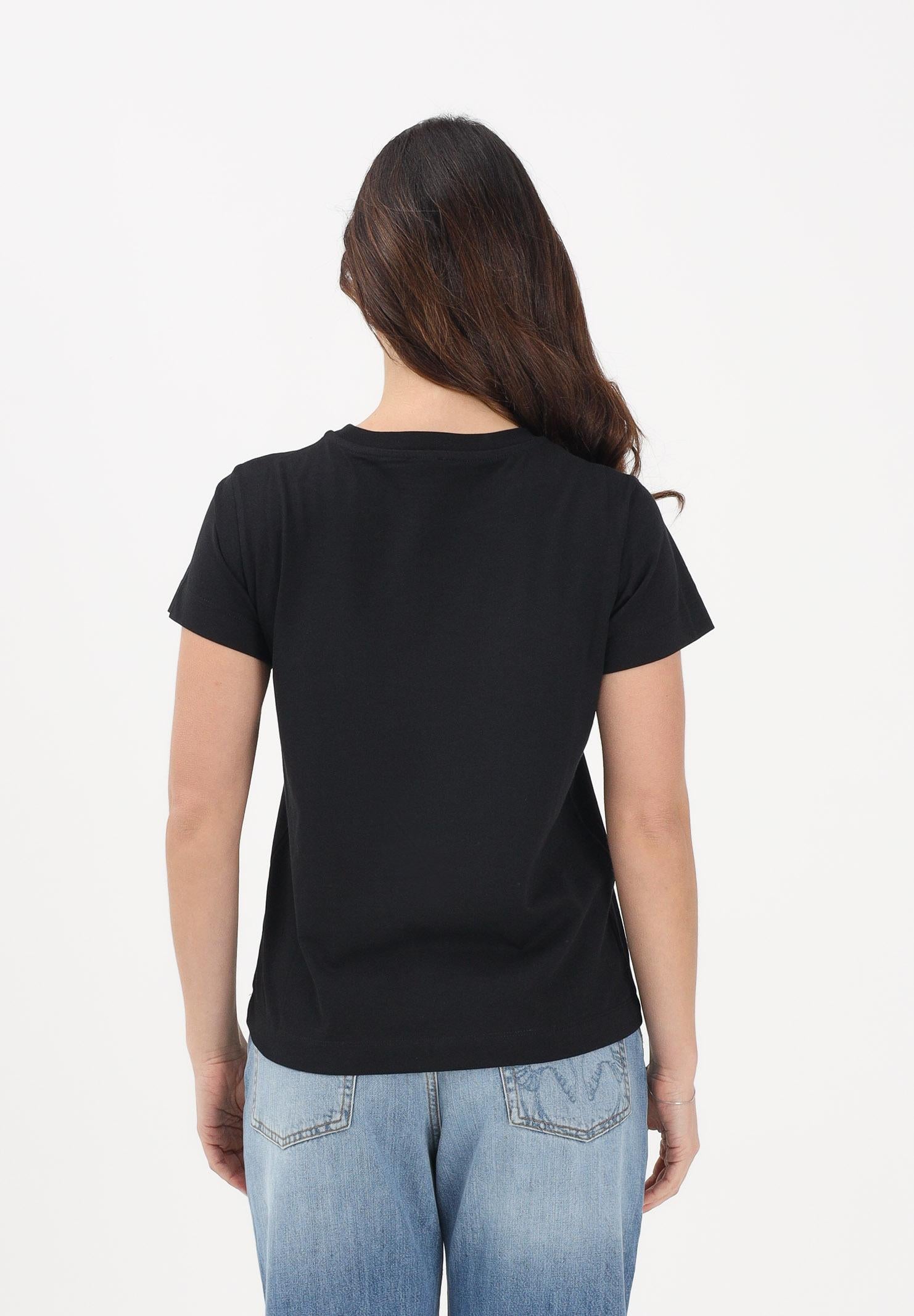 PINKO T-shirt a manica corta nera da donna con logo 100373A34F Z99 PINKO