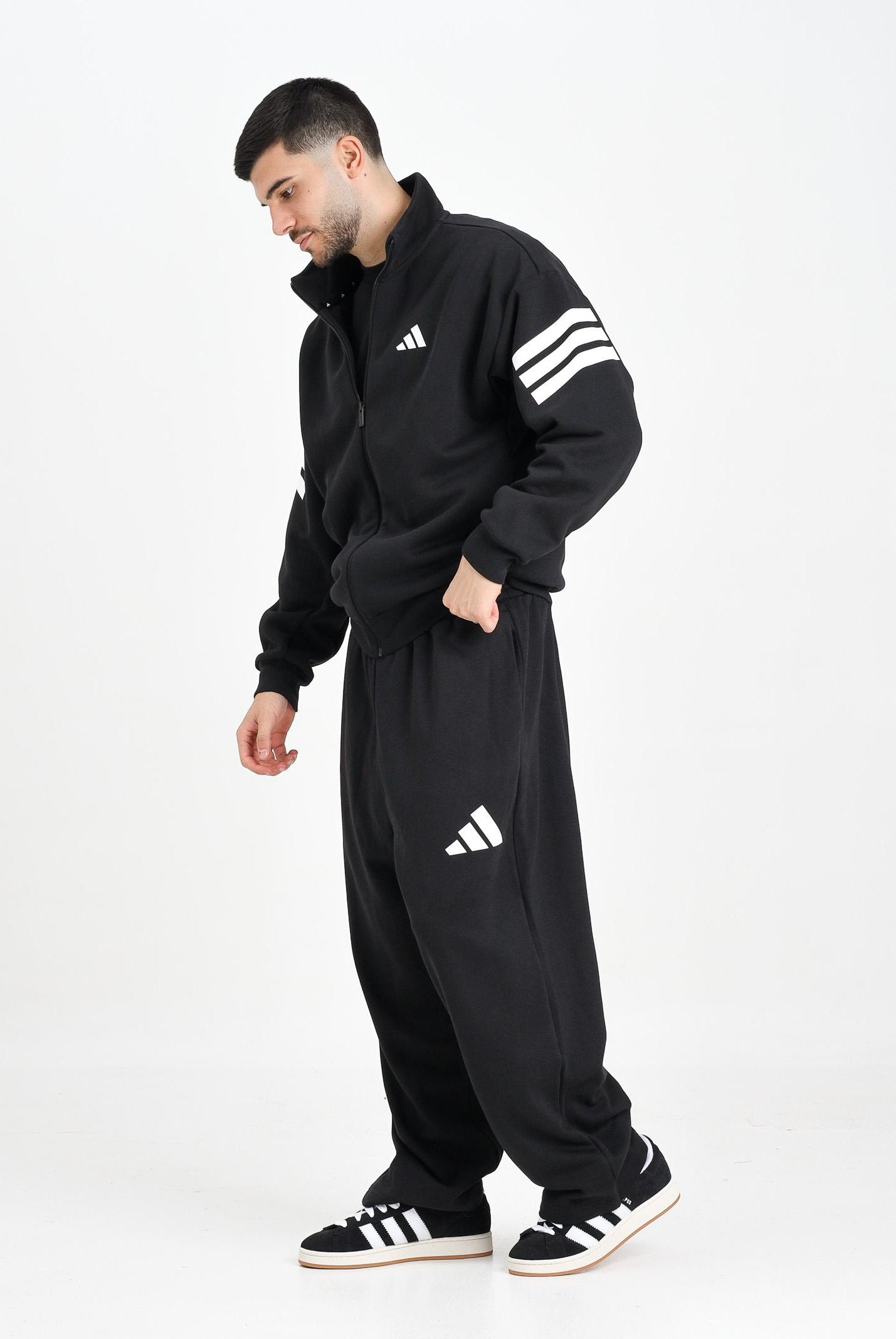 ADIDAS PERFORMANCE Pantalone sportivo Essentials Wide Leg 3 Bar Logo nero da uomo JF3567 ADIDAS PERFORMANCE