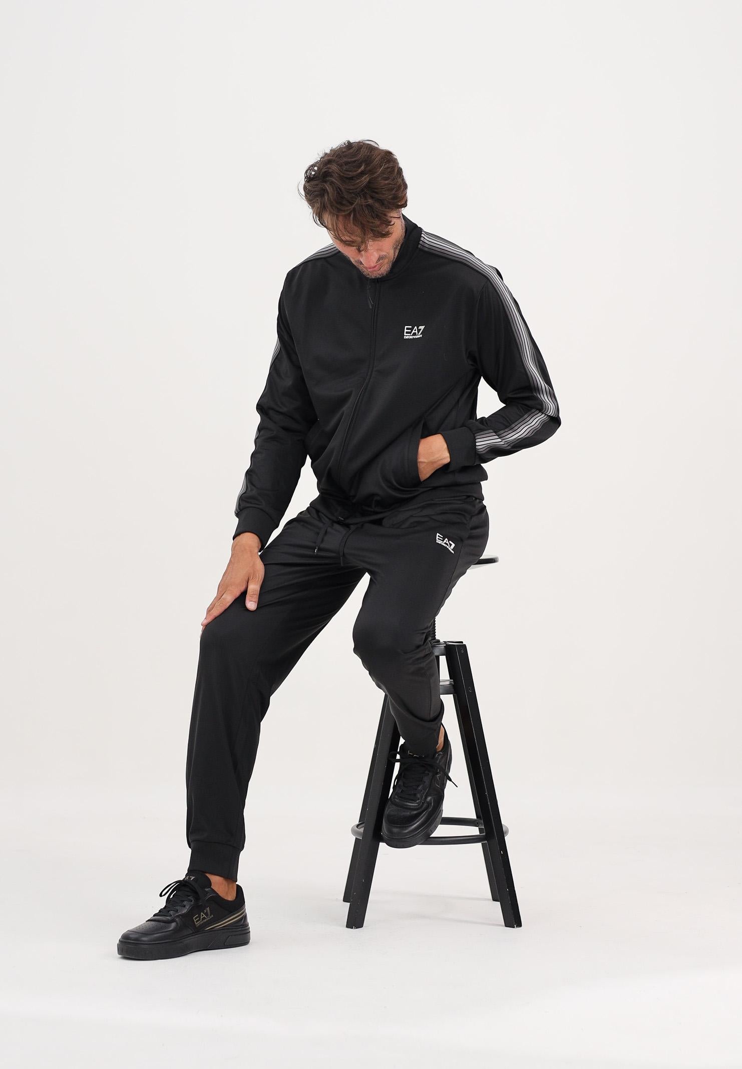 EA7 Tuta nera da uomo con logo 7M000970AF12449 UC001 EA7