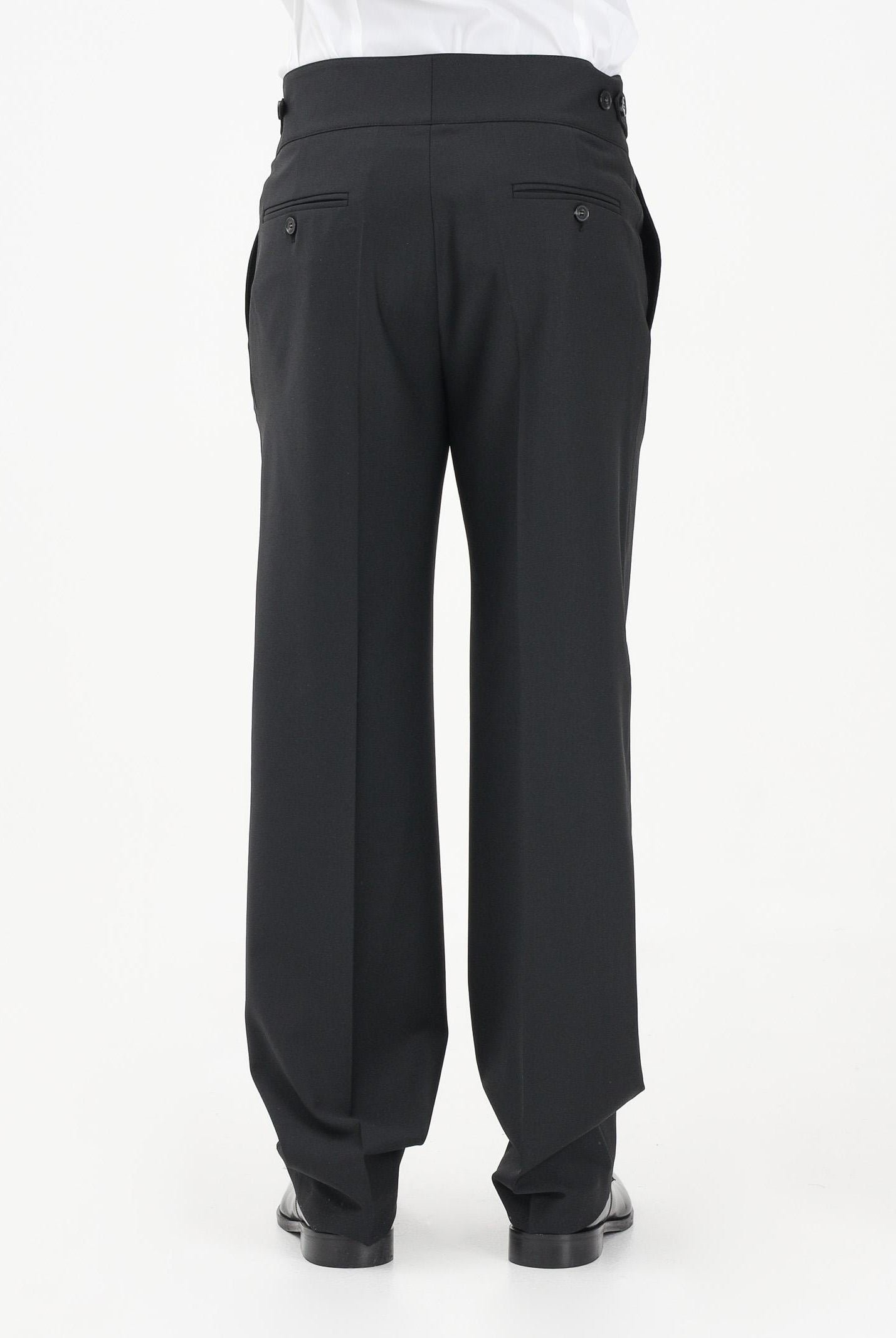 PATRIZIA PEPE Pantalone elegante nero da uomo con cintura alta 5P0557A1WK K102 PATRIZIA PEPE