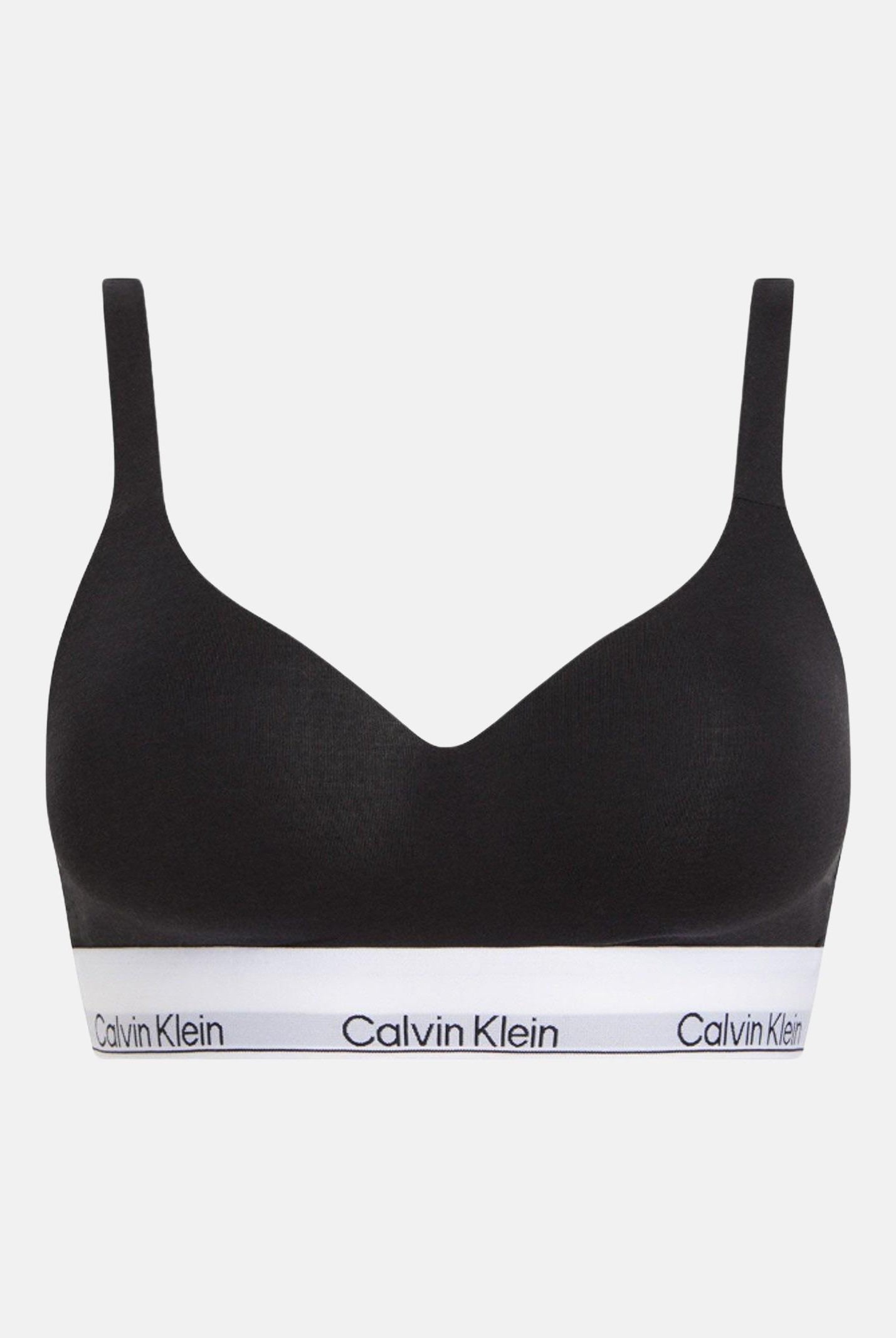 CALVIN KLEIN Bralette nera da donna con banda logata 000QF7900E UB1 CALVIN KLEIN