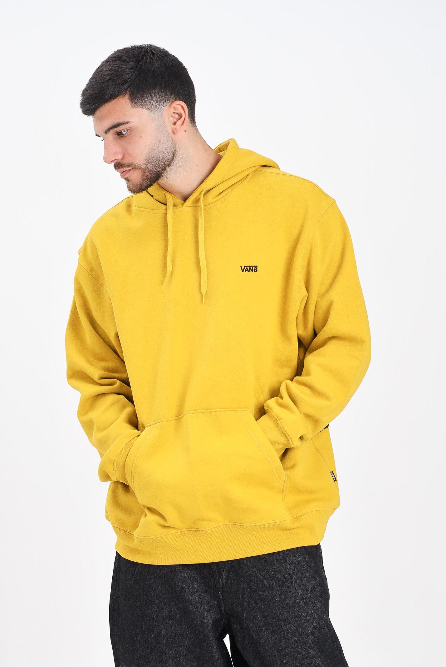 VANS Felpa con cappuccio Left Chest II senape da uomo VN000P21EMX1 VANS