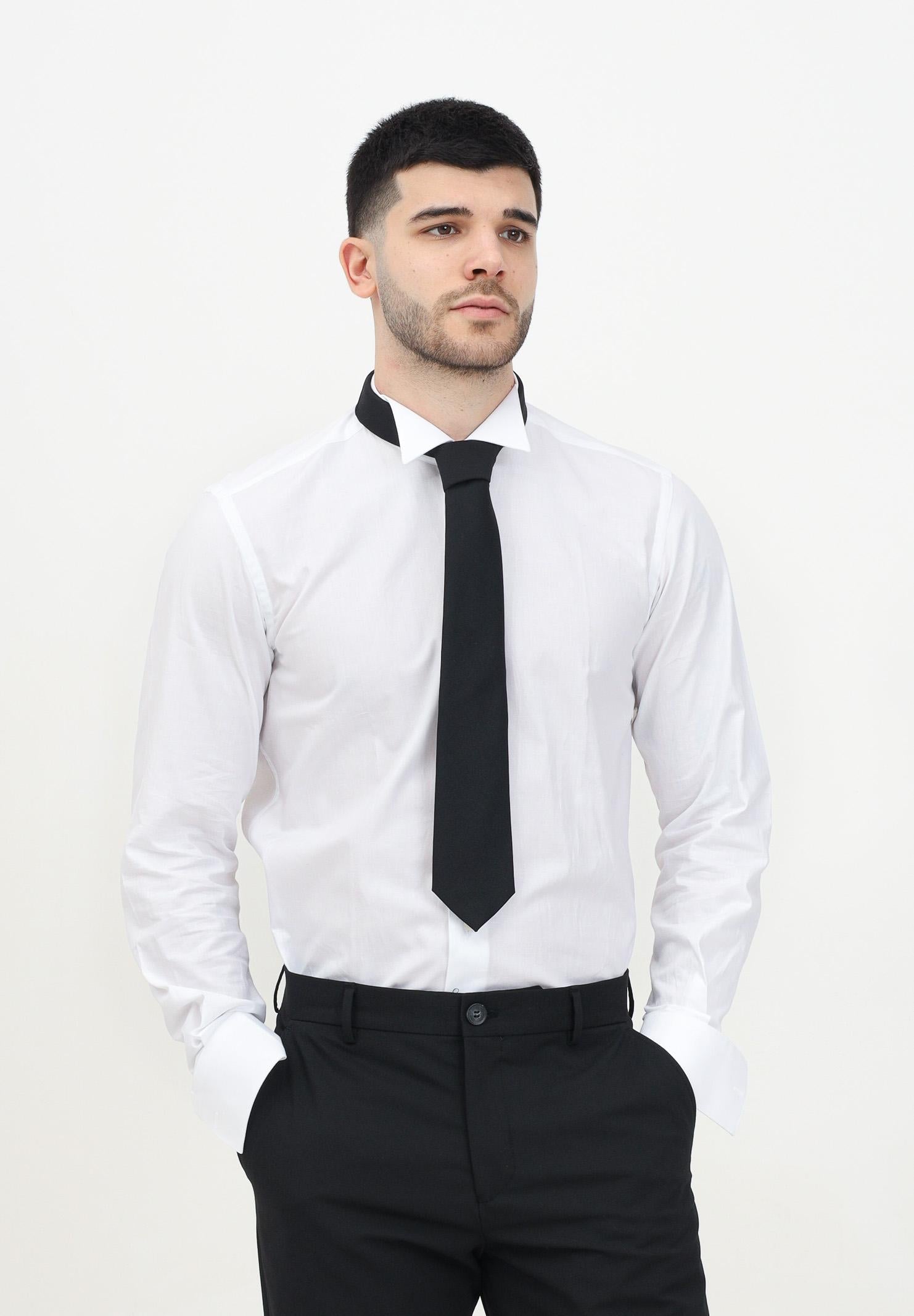 I'M BRIAN Camicia manica lunga bianca da uomo adatta per gemelli CA2939 BIANCO I'M BRIAN