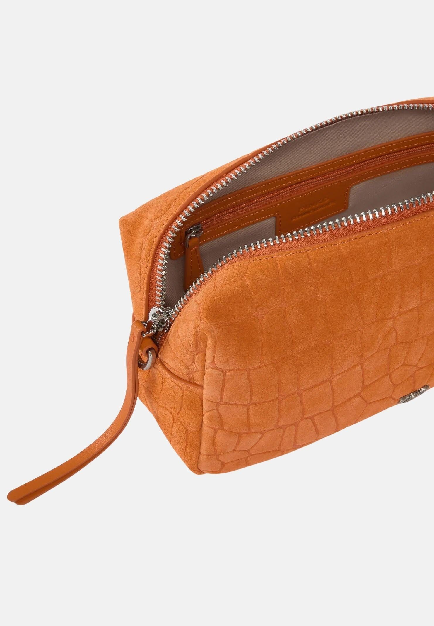 PINKO Borsa a spalla arancione da donna in pelle stampa coccodrillo 106761A2YW A76O PINKO