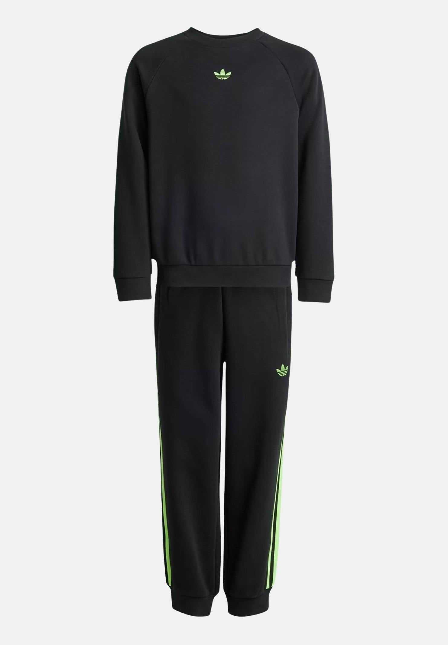 ADIDAS ORIGINALS CREW SET tuta nera per bambino e bambina. JX0546 ADIDAS ORIGINALS