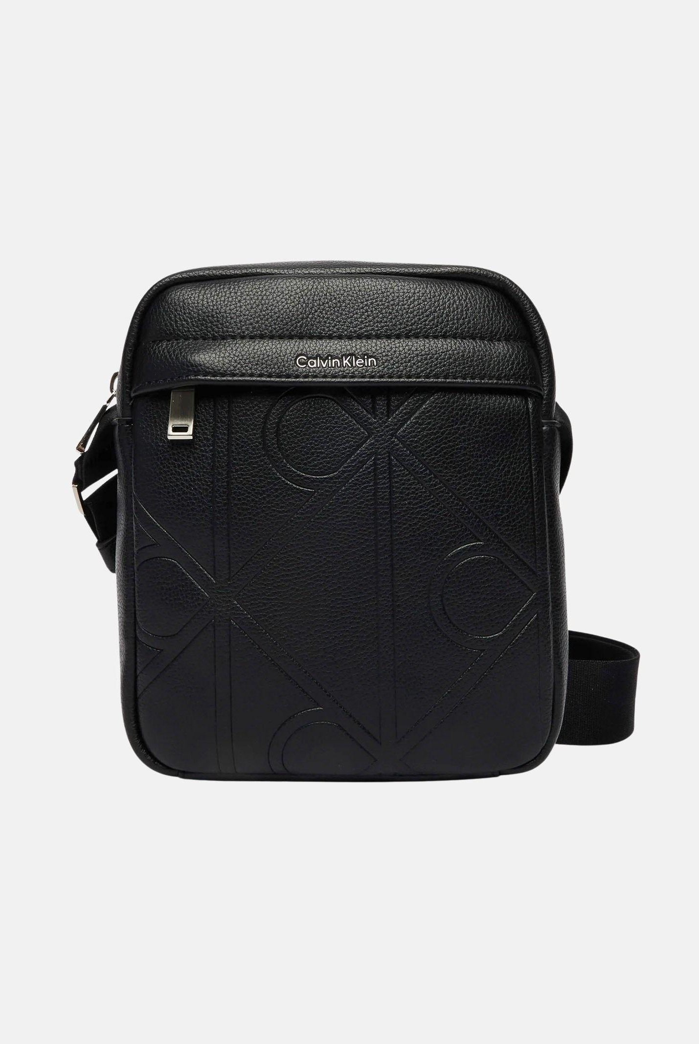CALVIN KLEIN borsa a tracolla Emblem AOP Emboss Reporter colore black, nero, uomo LV04D3331G UB1 CALVIN KLEIN