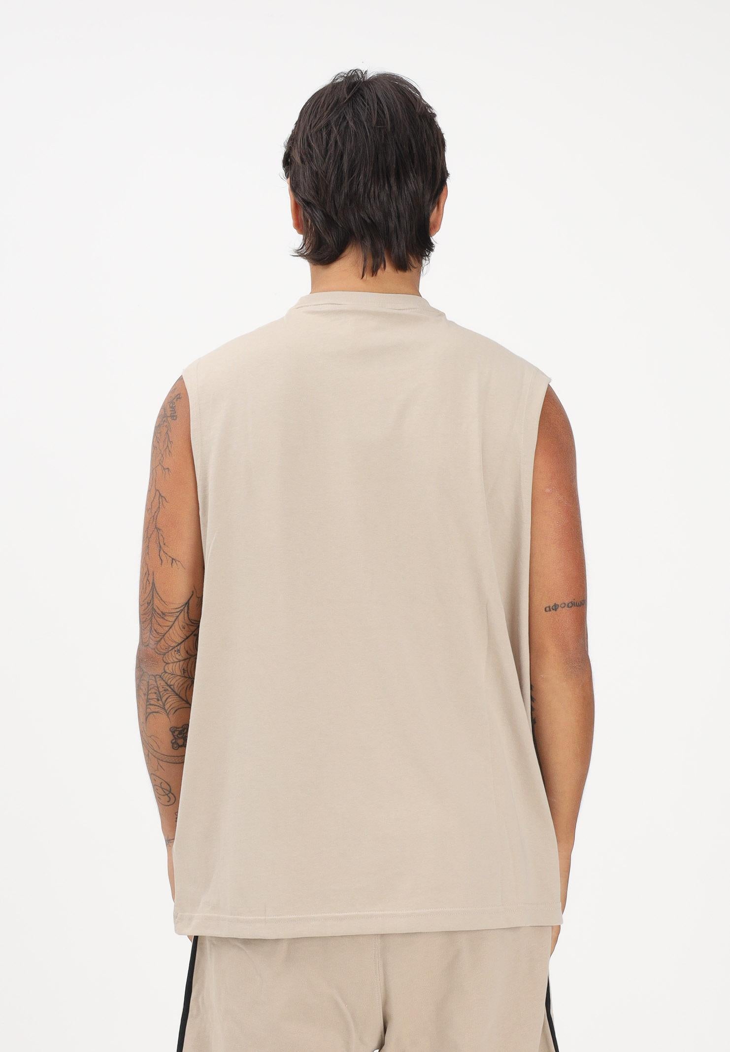 ADIDAS ORIGINALS Canotta TREFOIL ESSENTIALS beige da uomo KE3397 . ADIDAS ORIGINALS