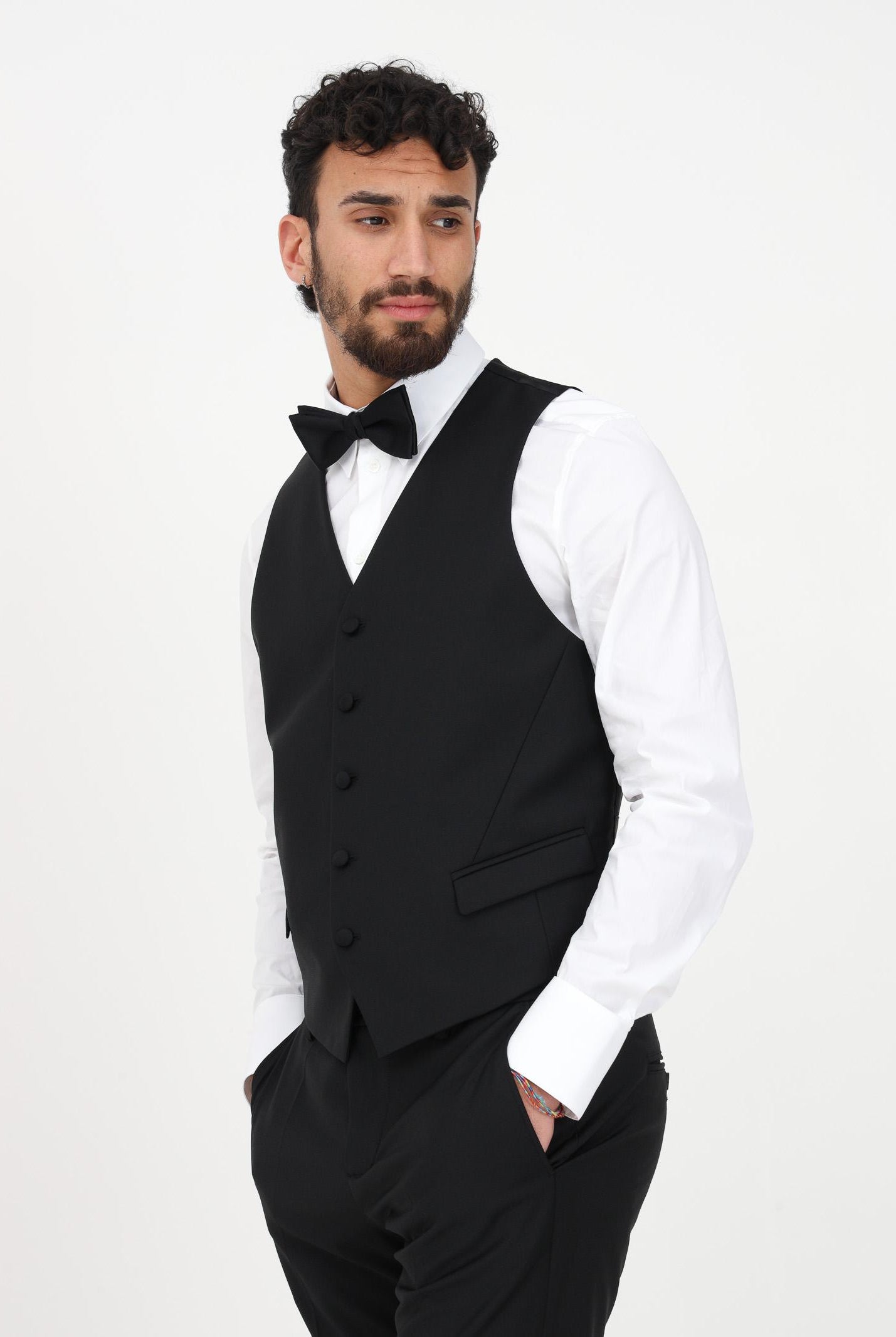 PATRIZIA PEPE Gilet nero da uomo 5S0640/A1WK K102 PATRIZIA PEPE