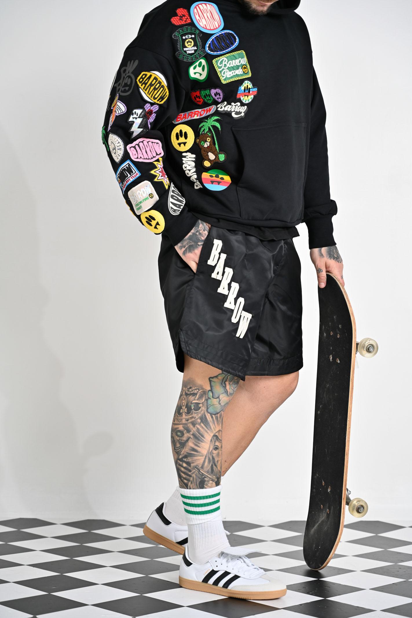 BARROW Shorts sportivo Basket nero per uomo e donna S5BWUABE031 110 BARROW