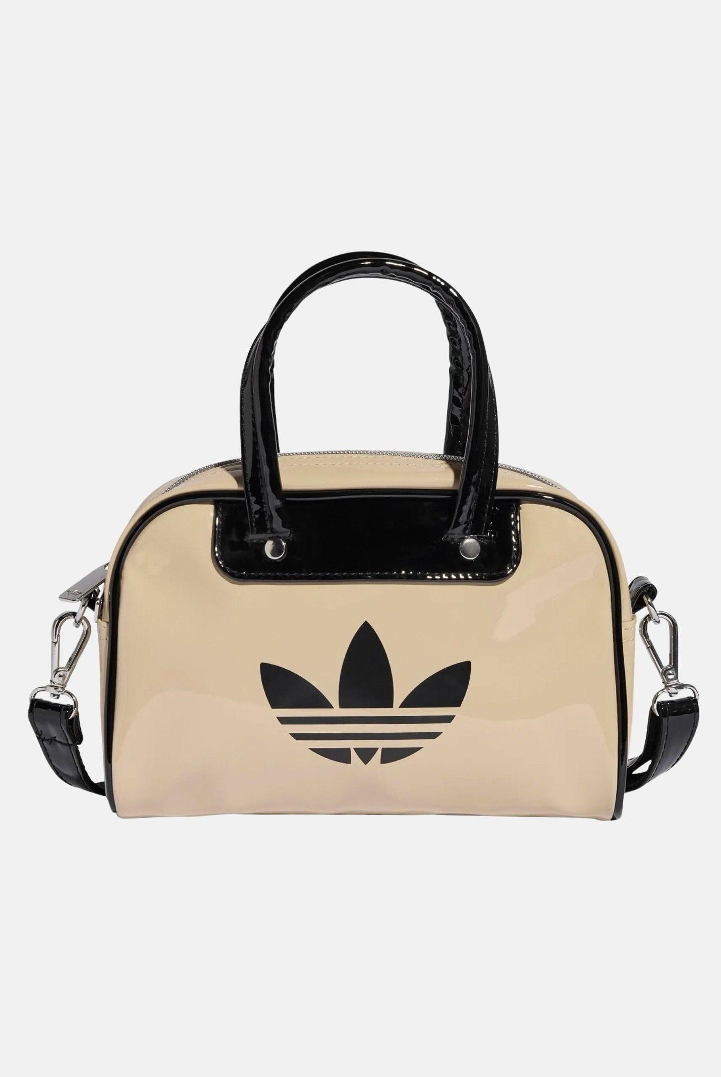 ADIDAS ORIGINALS Borsa a mano Adicolor Mini Bowling beige e nera da donna KD7841 . ADIDAS ORIGINALS
