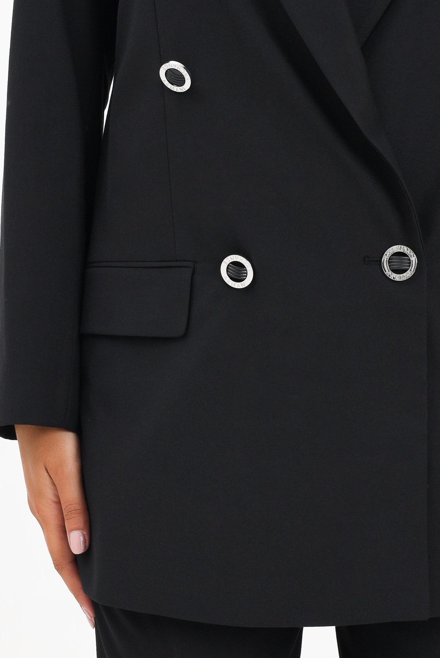 ARMANI EXCHANGE Giacca doppiopetto nera da donna XW001283AF16158 UC001 ARMANI EXCHANGE