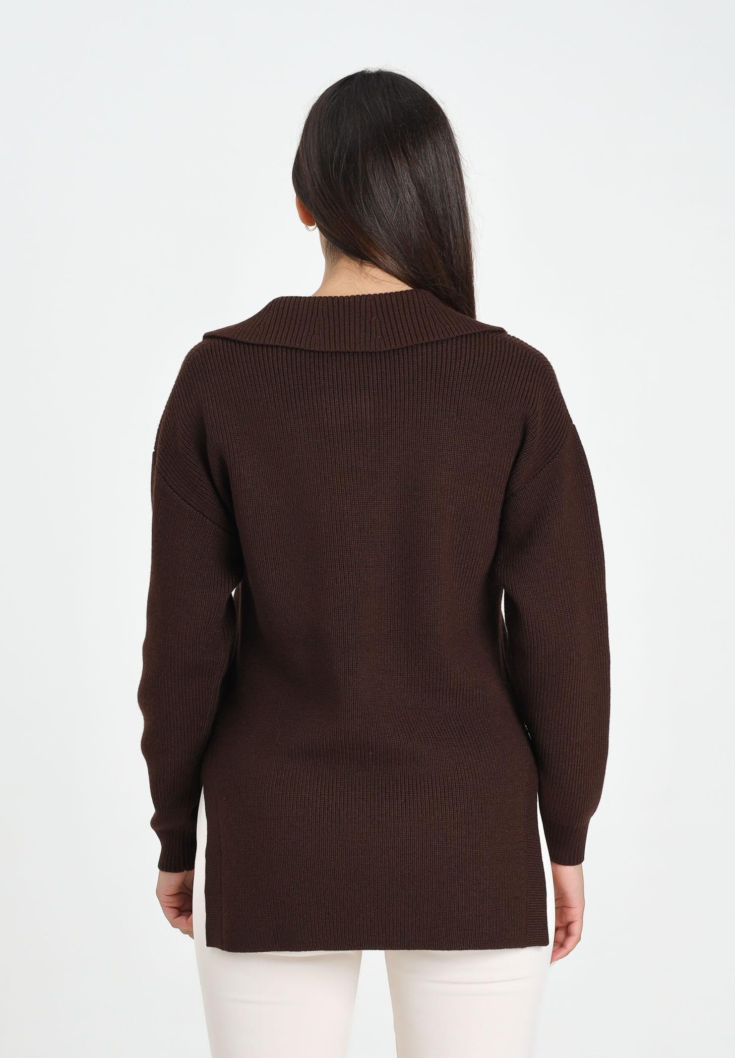 ELISABETTA FRANCHI Maglioncino color caffè da donna con cinturino gioiello MK06S56E2 EA3 ELISABETTA FRANCHI