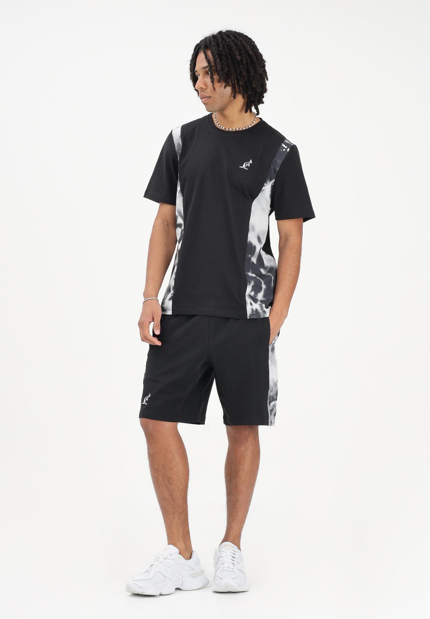 AUSTRALIAN Shorts sportivo nero da uomo con inserto stampato SPUSH0015836 003 AUSTRALIAN
