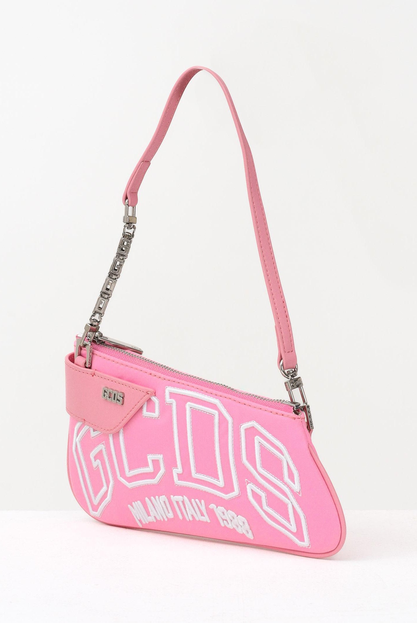GCDS Borsa a spalla rosa da donna con logo GCDSMCN001 50 GCDS