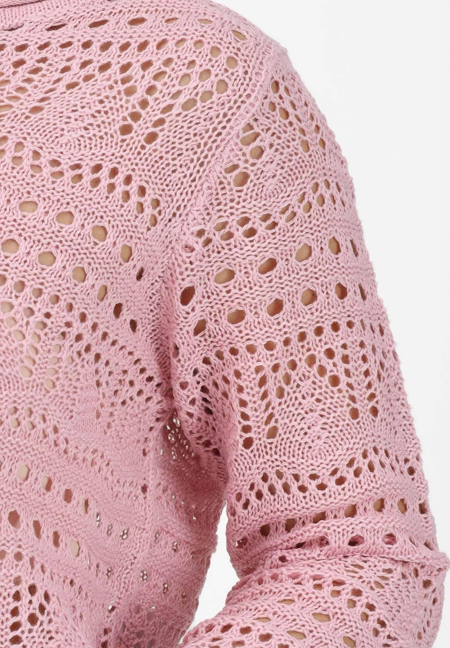 JDY Maglia traforata rosa da donna 15287384 FRLI JDY