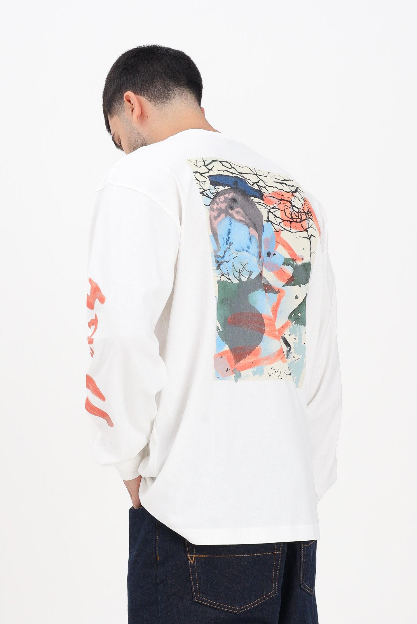 VANS T-shirt a manica lunga RAW INSTINCT bianca da uomo VN000R96FS81 VANS