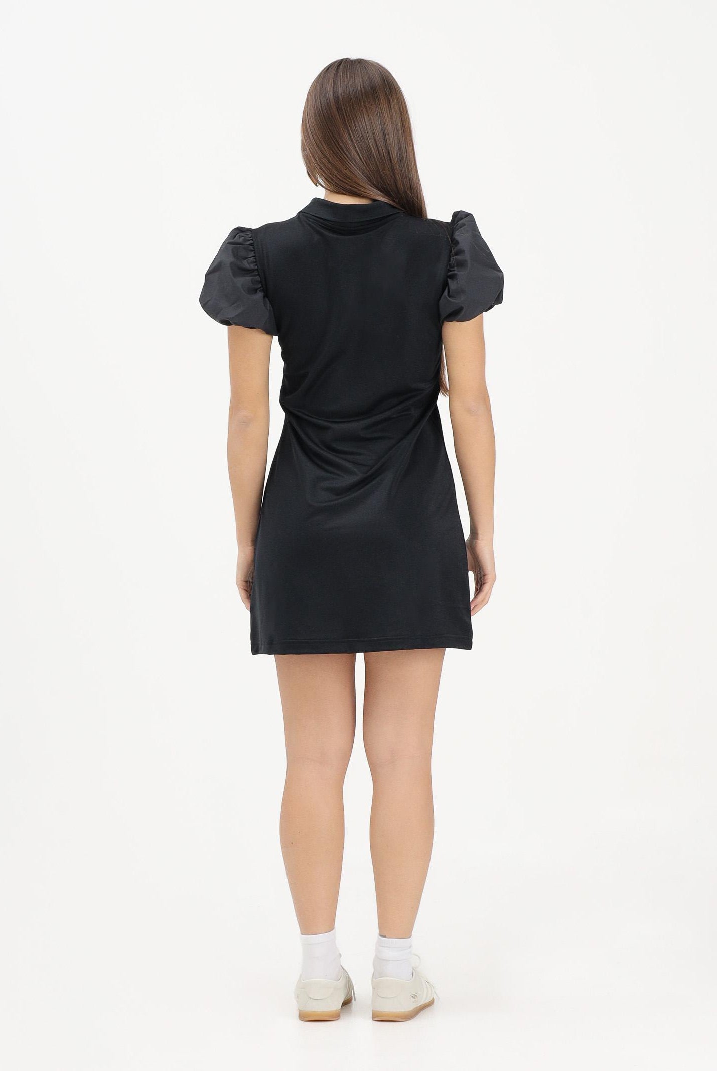 ADIDAS ORIGINALS Abito corto nero da donna con maniche a palloncino KD0302 . ADIDAS ORIGINALS