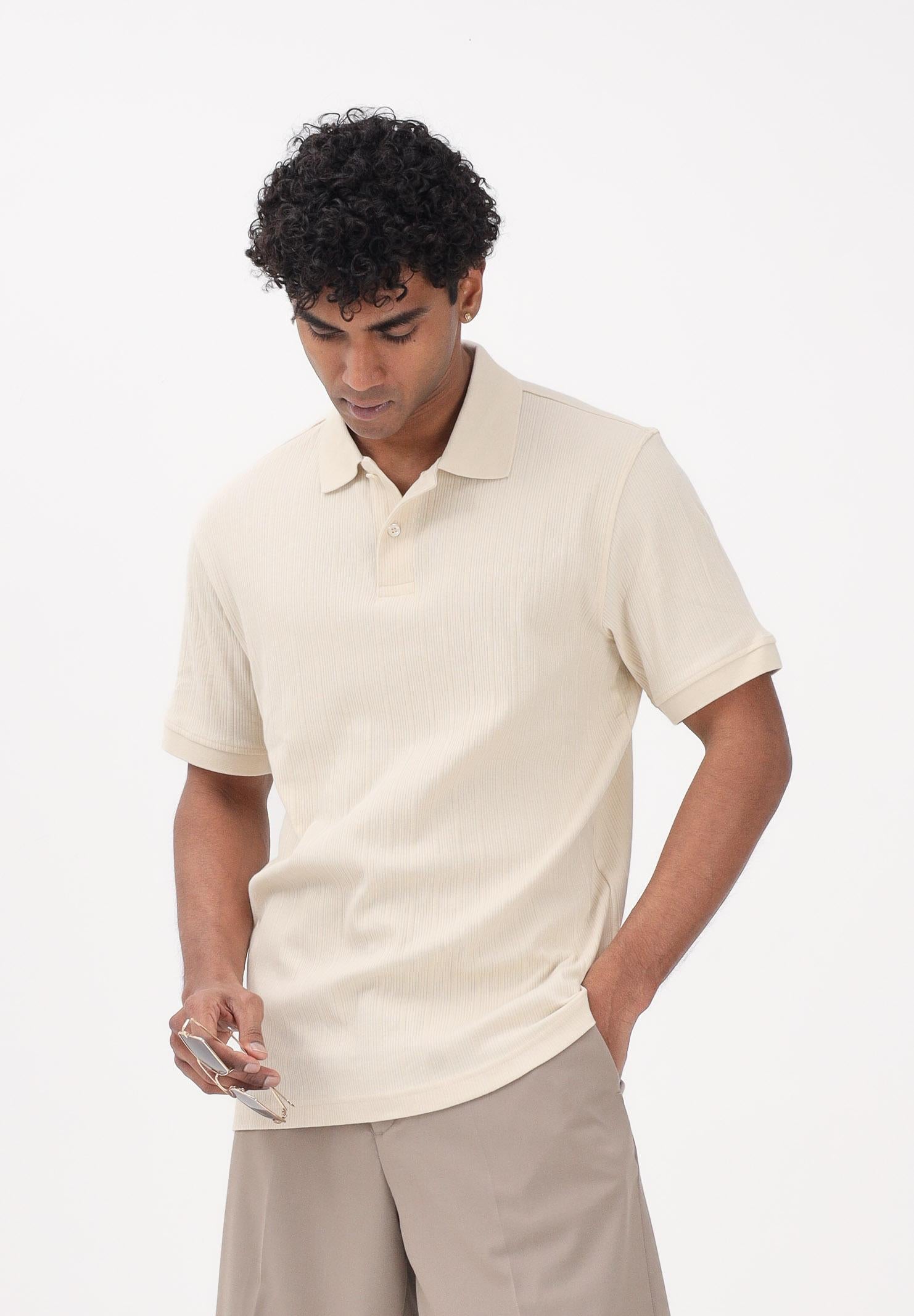 SELECTED HOMME Polo a manica corta panna da uomo 16100460 AN SELECTED HOMME