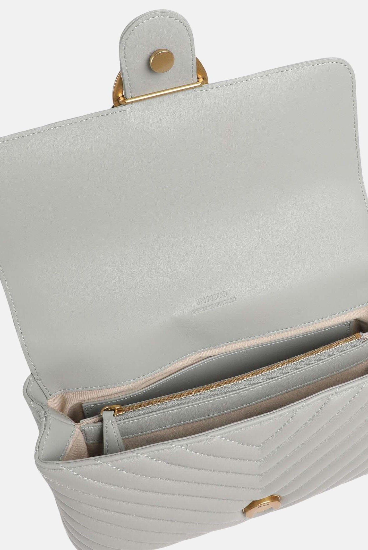 PINKO Borsa a mano Classic Love Bag Puff grigio perla da donna 100043A0GK K32Q PINKO