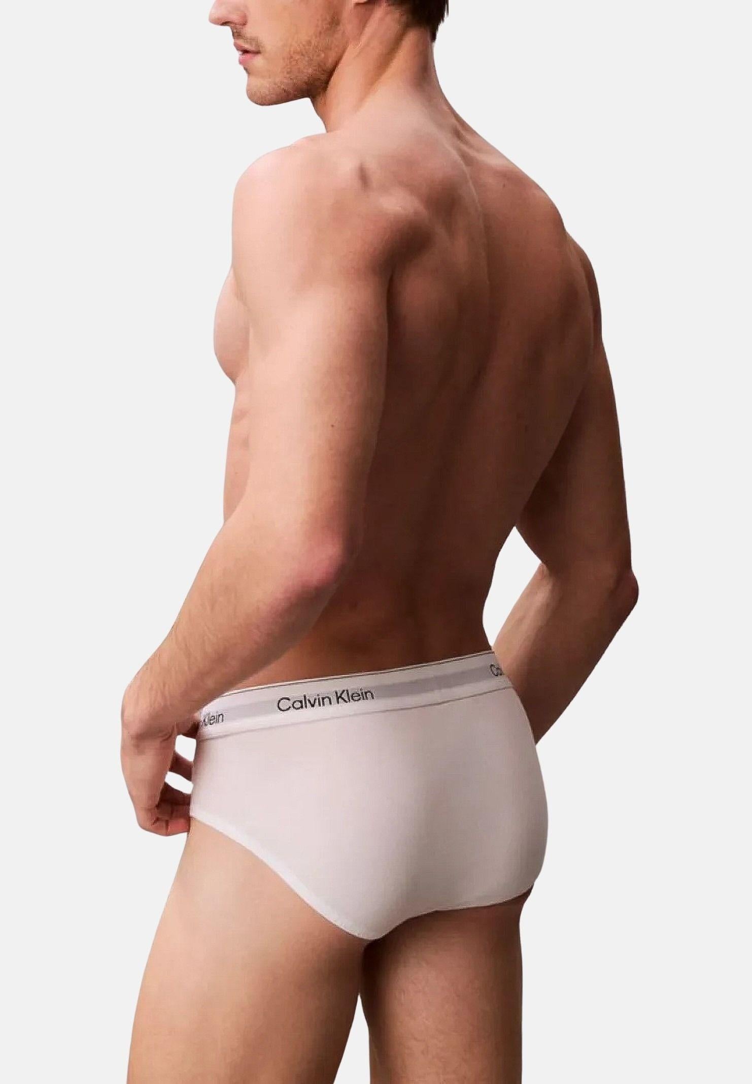 CALVIN KLEIN Slip (3 paia) bianco, nero e a fantasia da uomo LV00NB4388 3TH CALVIN KLEIN