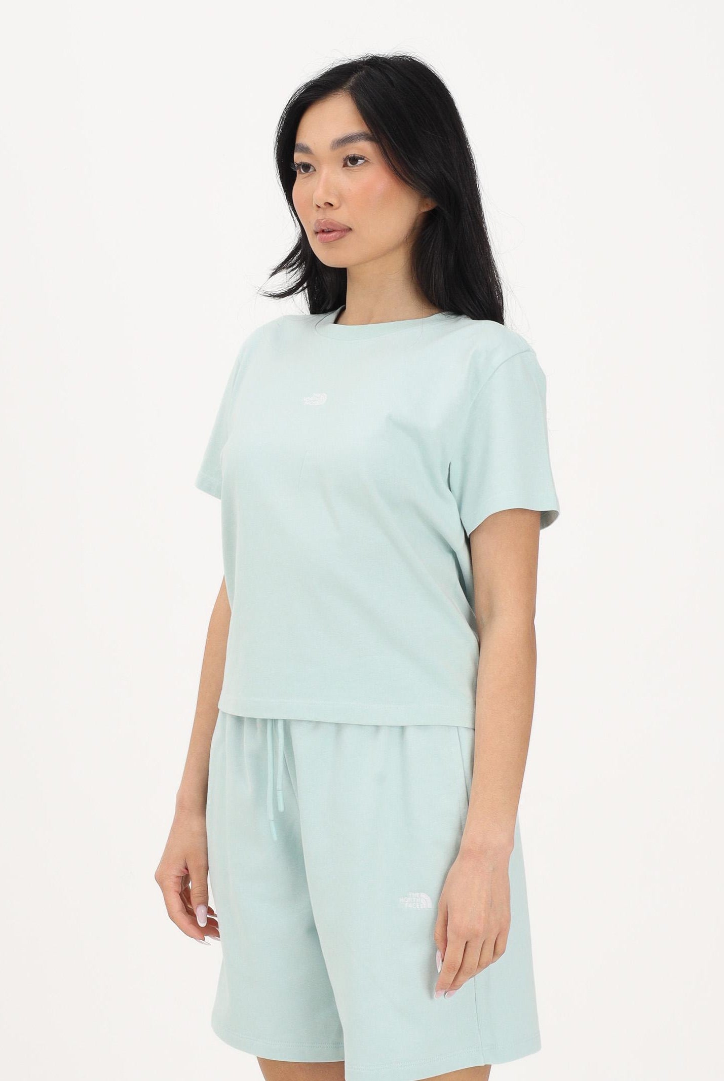 THE NORTH FACE T-shirt a manica corta Essential Regular Cutie verde acqua da donna NF0A8GR1G701 . THE NORTH FACE