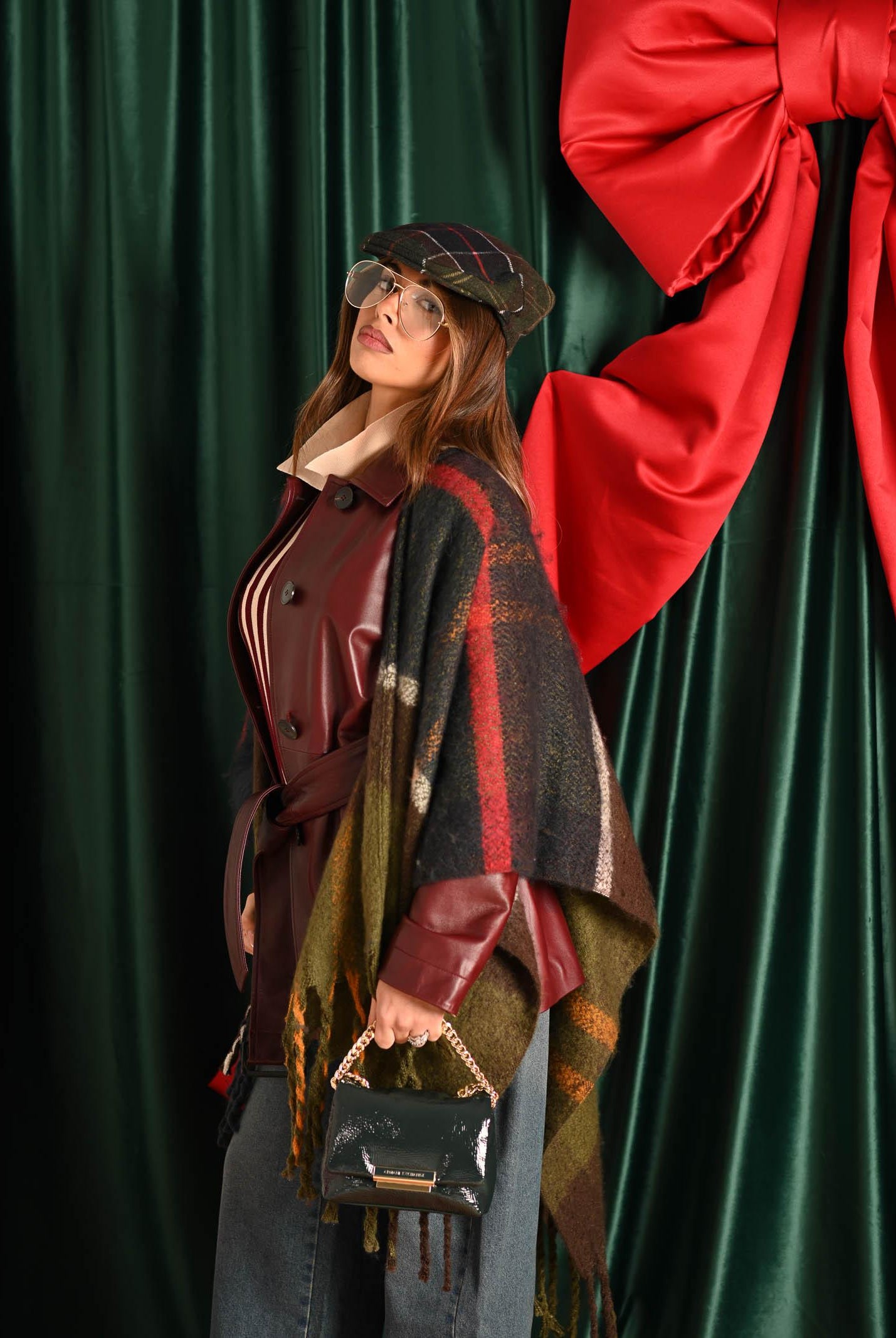 BARBOUR Mantella ISLA BOUCLE SERAPE tartan da donna 252MLSC0353 TN12 BARBOUR