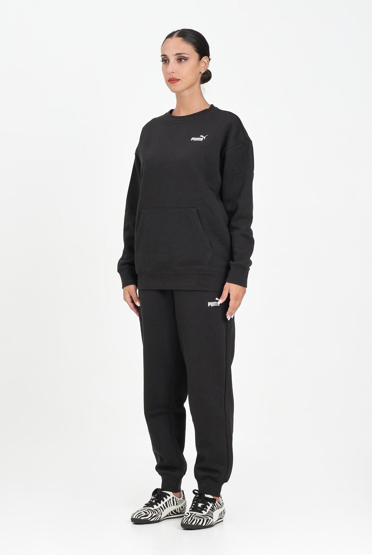 PUMA Tuta sportiva nera da donna con logo 688160 01 PUMA