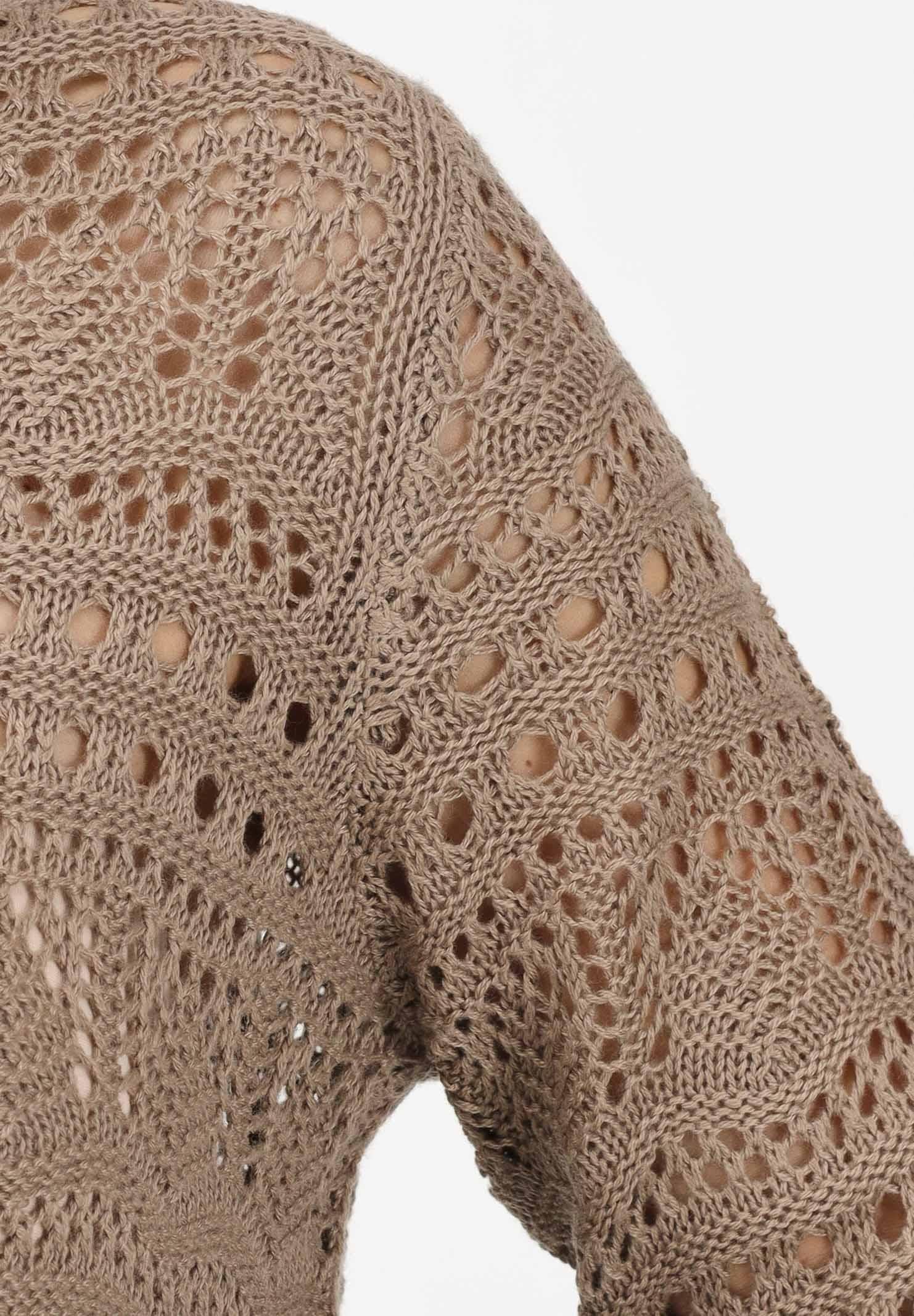 JDY Maglia traforata fango da donna 15287384 GR JDY