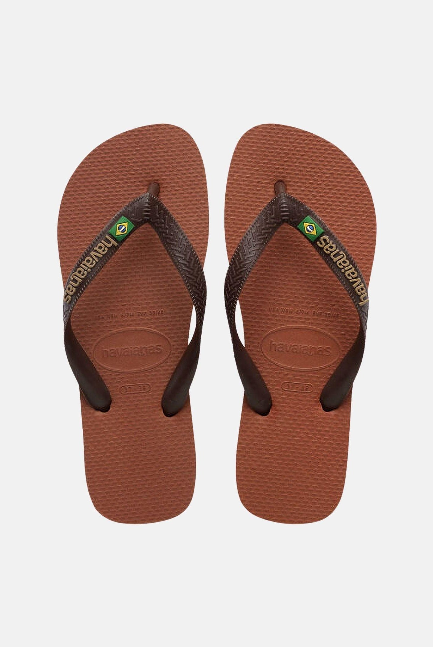 HAVAIANAS Infradito Brasil Logo marroni per uomo e donna 4110850 2815 HAVAIANAS