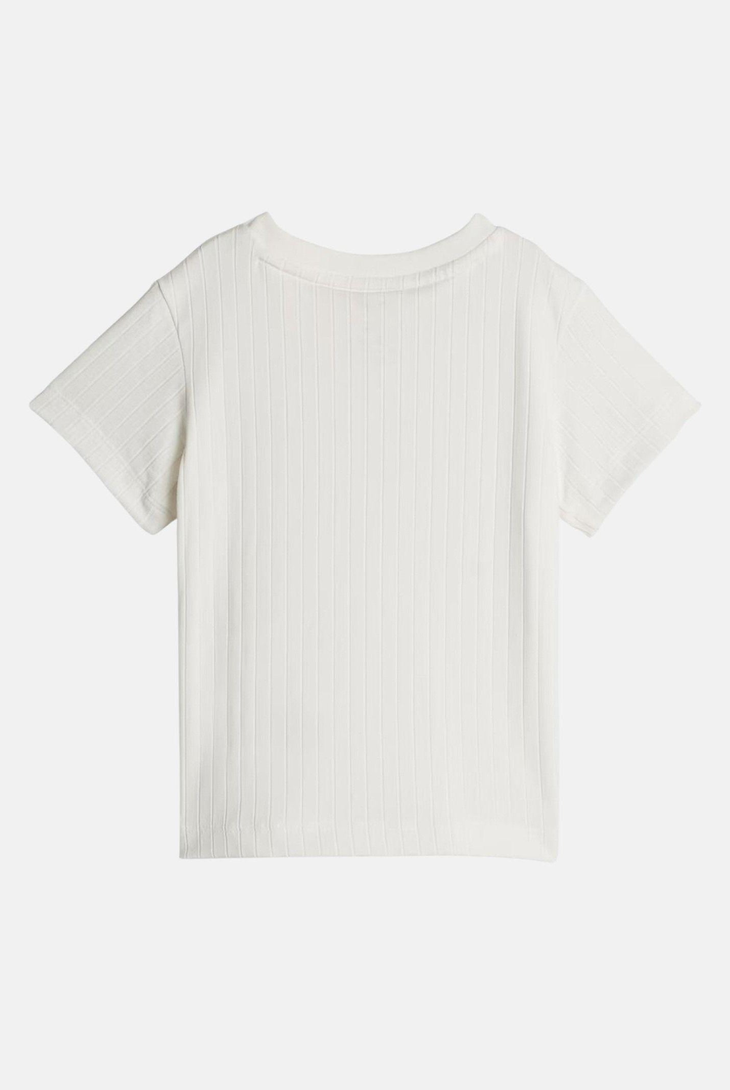 ADIDAS ORIGINALS Completino Wide Rib con T-shirt e short a coste larghe bianco bianco e verde da neonato KE4986 . ADIDAS ORIGINALS
