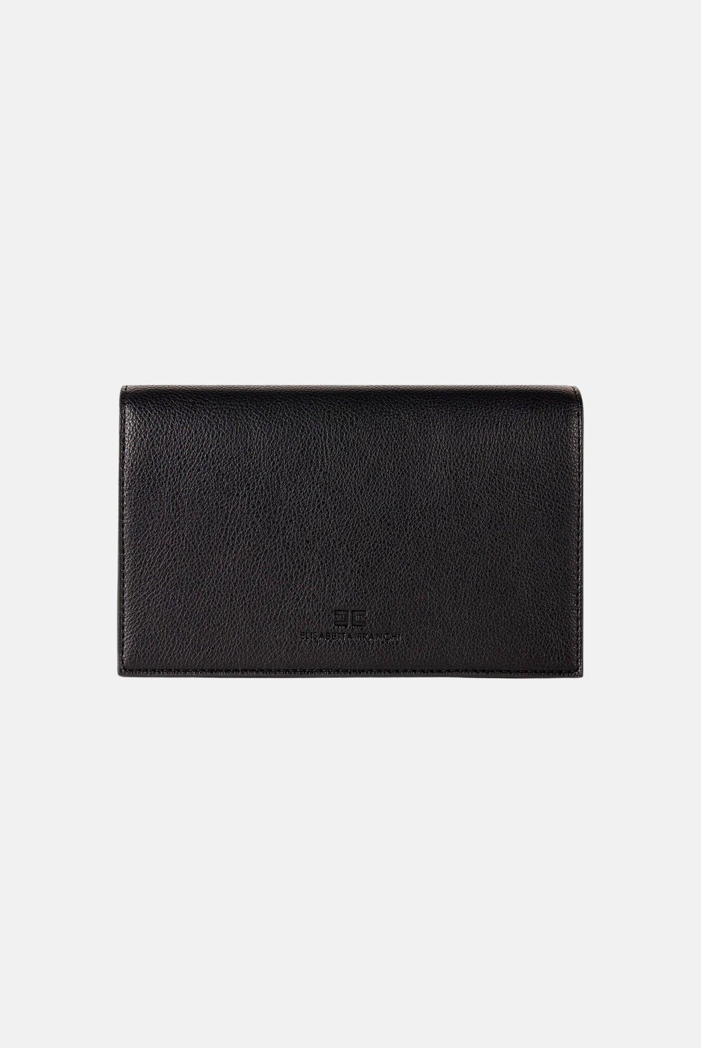 ELISABETTA FRANCHI Pochette nera da donna con logo BS40A61E2 110 ELISABETTA FRANCHI