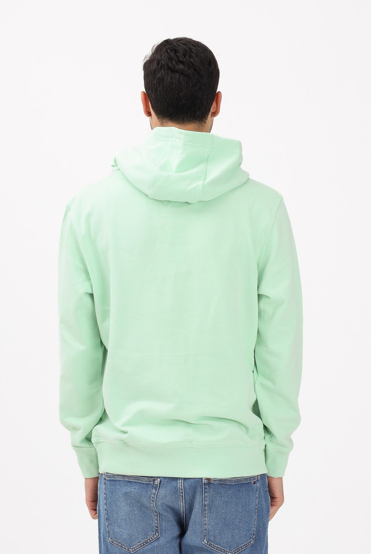 TOMMY HILFIGER Felpa con cappuccio verde menta da uomo MW0MW37235 LXY TOMMY HILFIGER