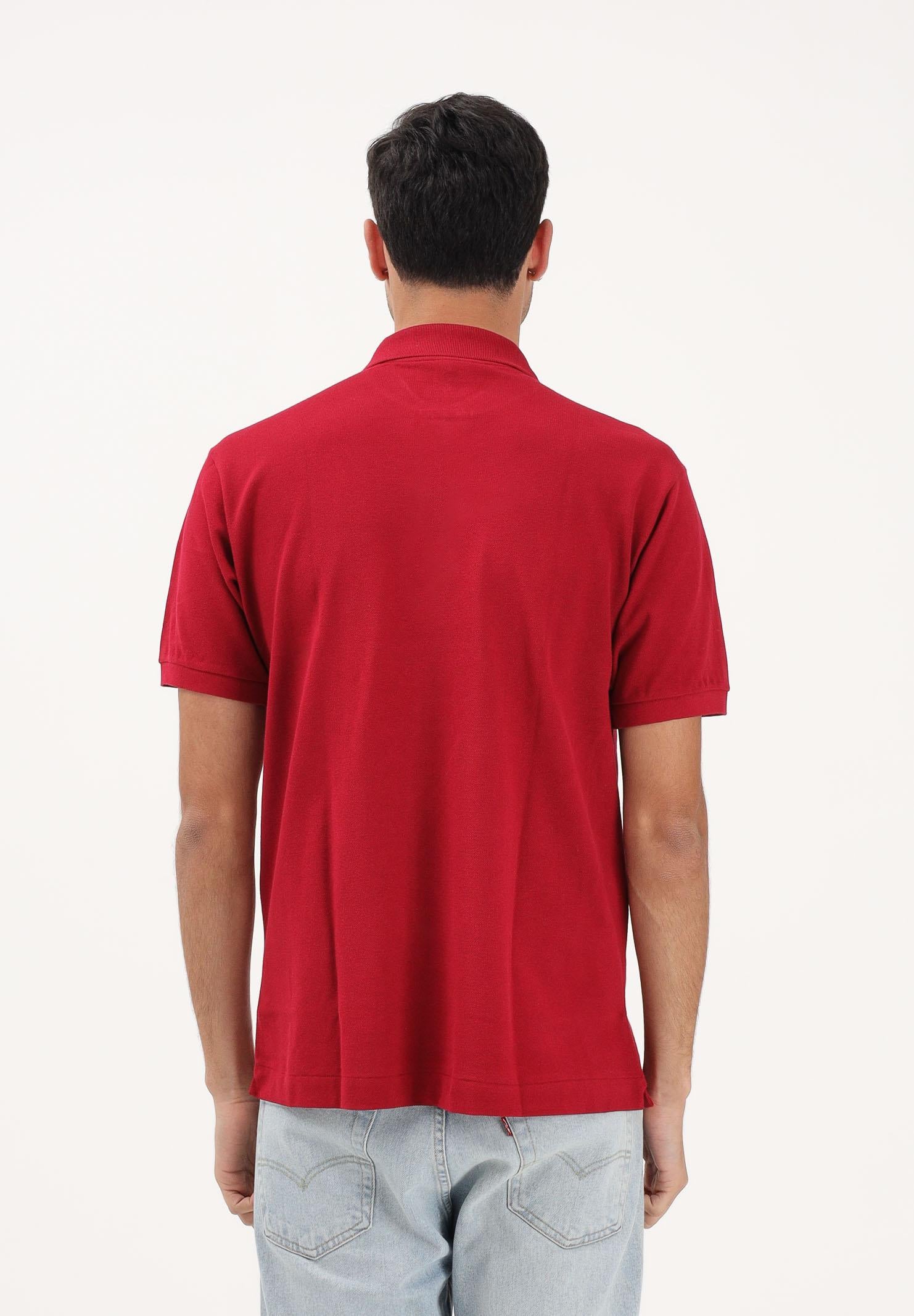 LACOSTE Polo bordeaux per uomo e donna con patch logo coccodirllo 1212 476 LACOSTE