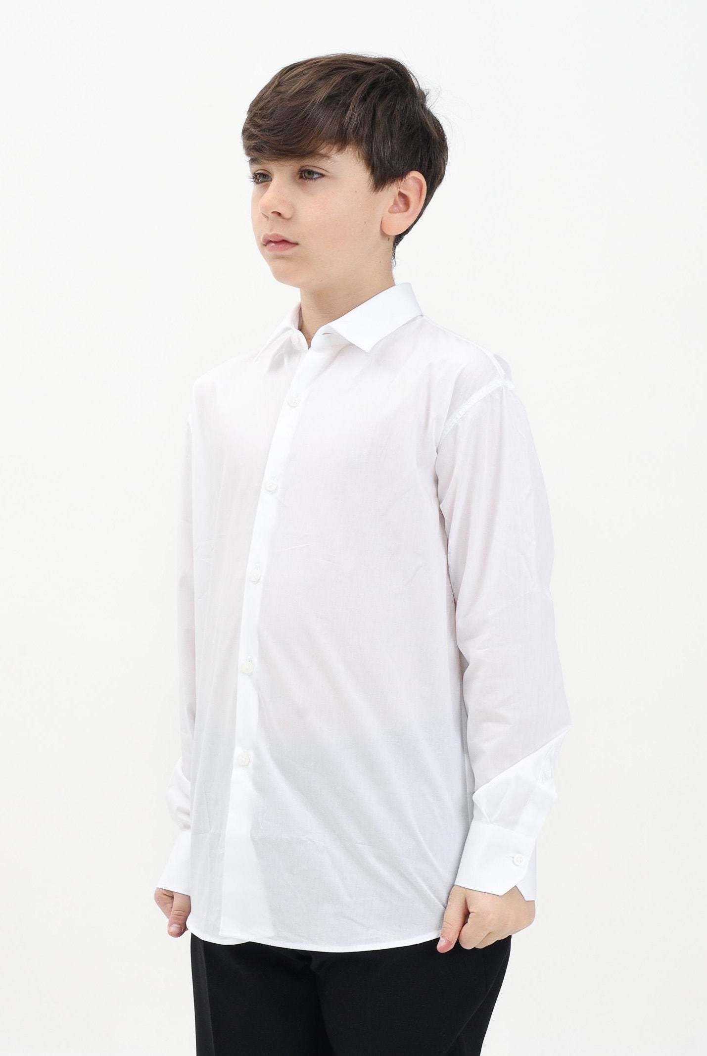 I'M BRIAN Camicia a manica lunga bianca da bambino CA3383J 002 I'M BRIAN