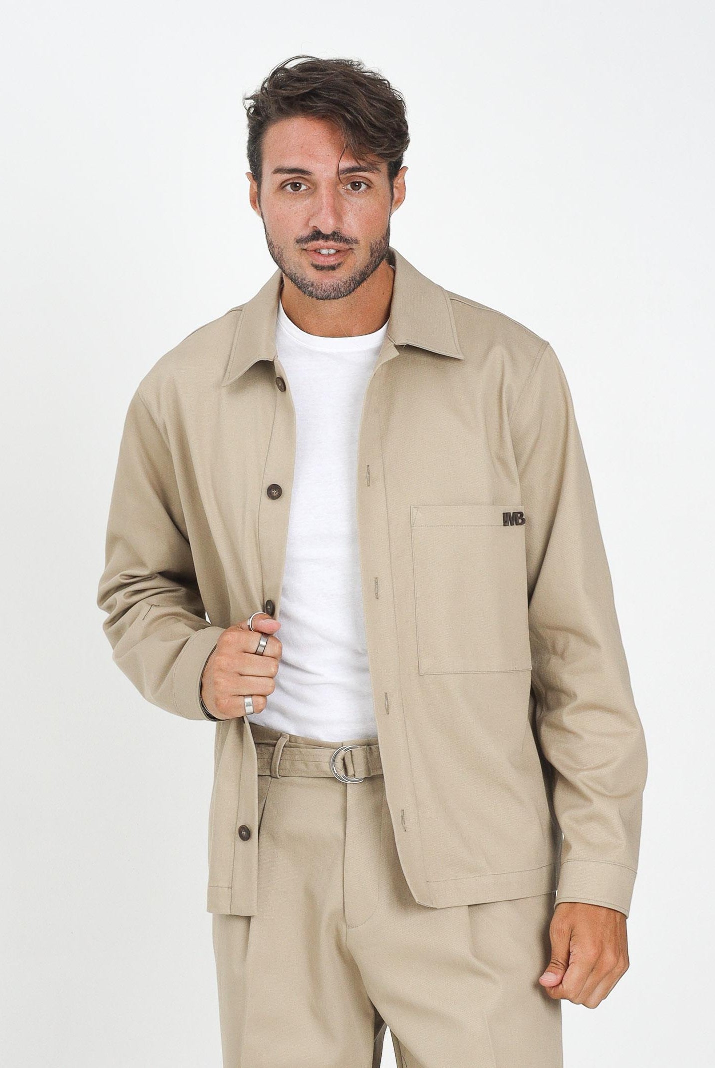 I'M BRIAN Camicia beige da uomo CA3444 0025 I'M BRIAN
