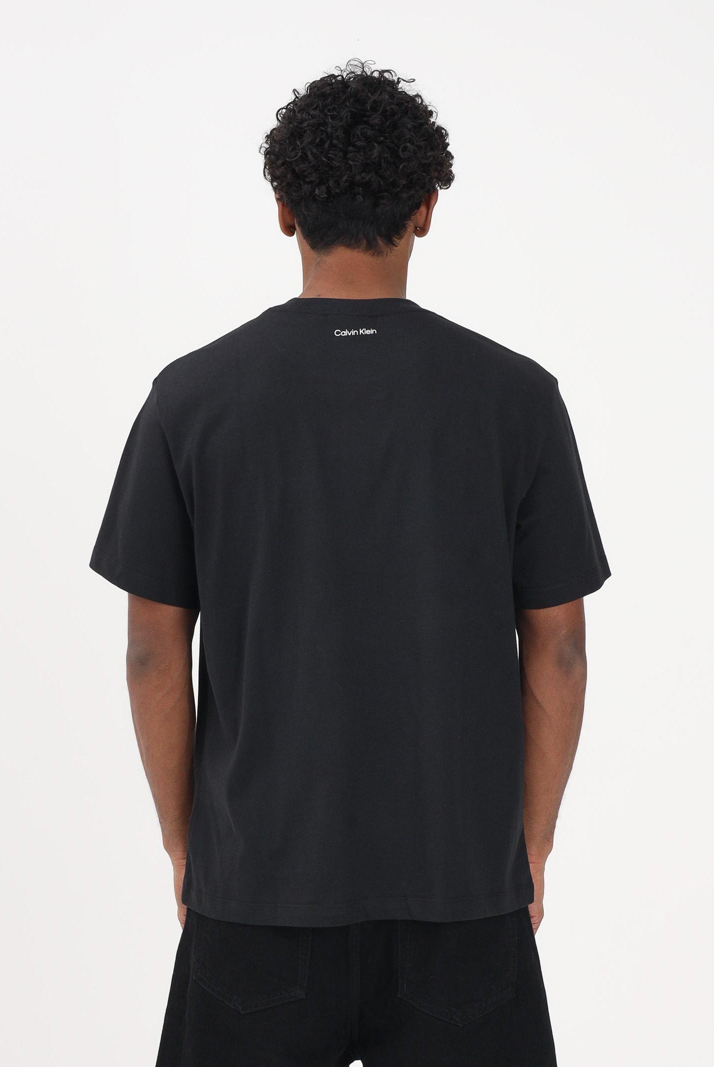 CALVIN KLEIN JEANS T-shirt a manica corta nera da uomo con logo LV04RF822G UB1 CALVIN KLEIN JEANS