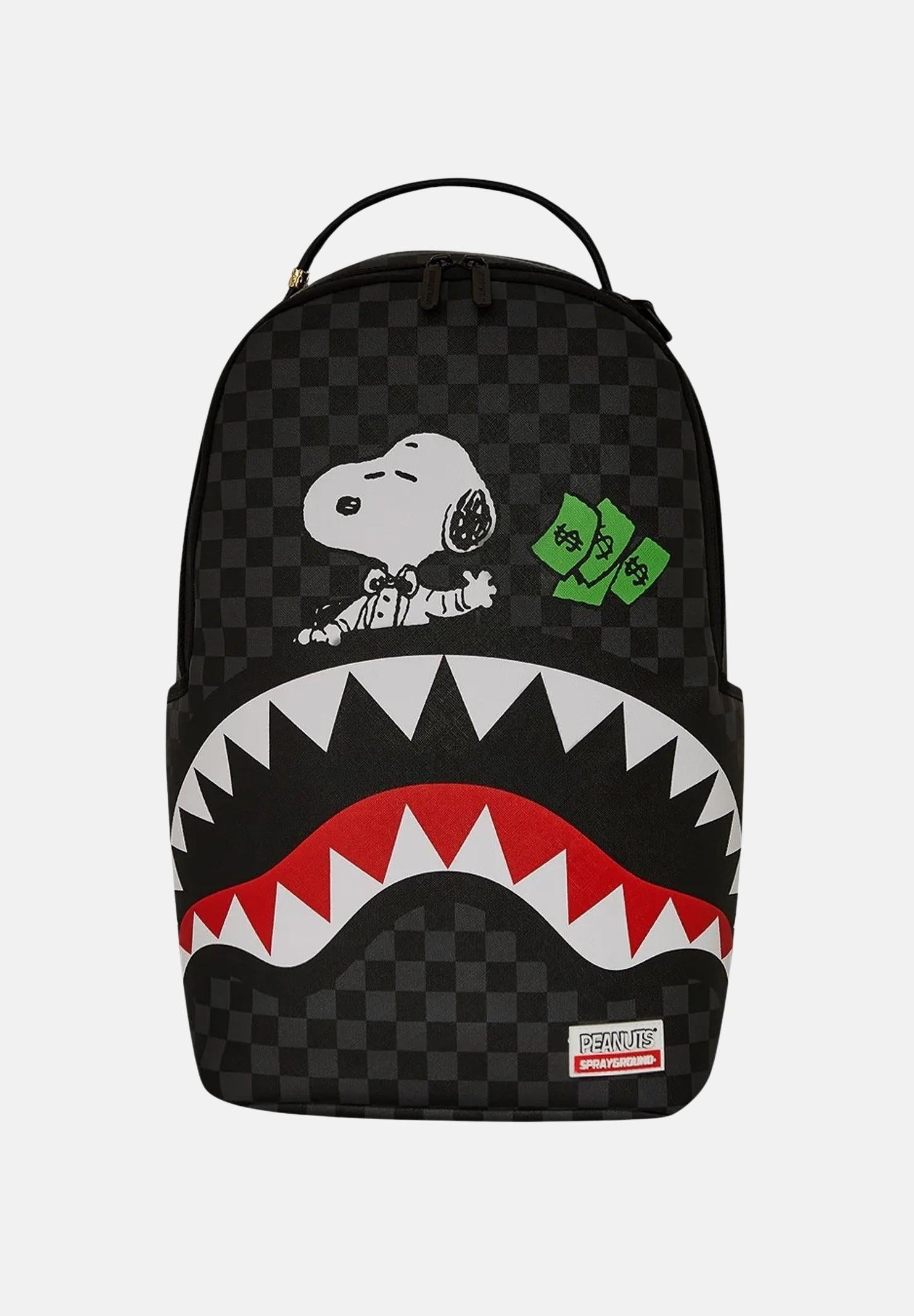 SPRAYGROUND Zaino Snoopy Top Shark Money Dlxsv nero per uomo e donna 910B7741NSZ SPRAYGROUND