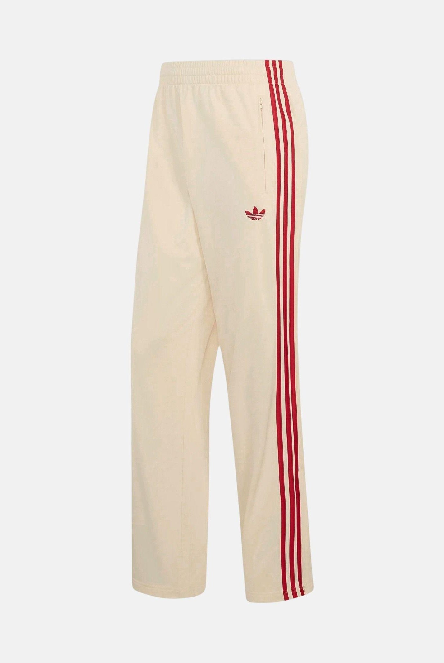 ADIDAS ORIGINALS pantaloni Pinstripe Firebird Track Pants colore Warm Vanilla (avorio/crema) con dettagli Team Victory Red (rosso) uomo. KX6924 . ADIDAS ORIGINALS