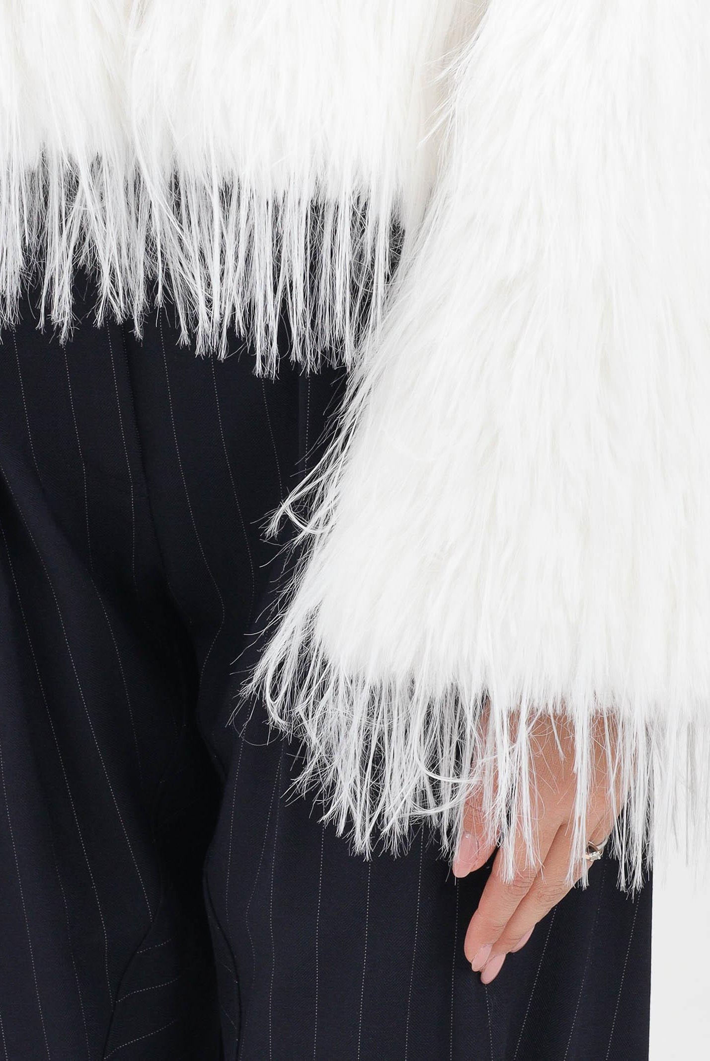 PINKO Pelliccia caban bianca da donna 106045A2ZO Z14 PINKO