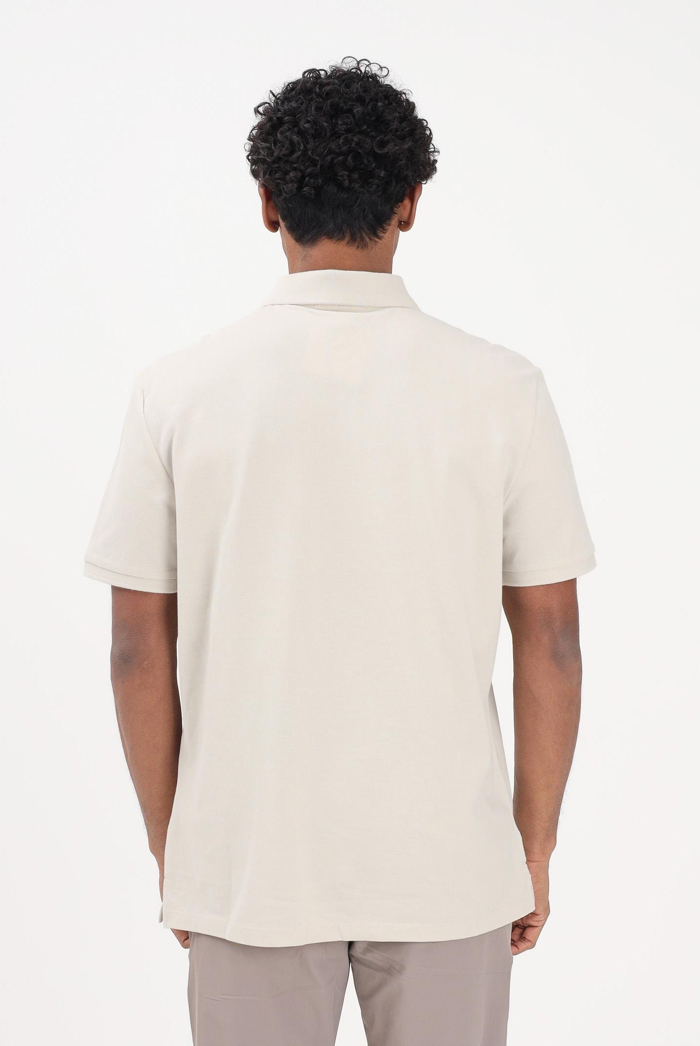 CALVIN KLEIN JEANS Polo a manica corta beige da uomo con logo LV040EM269 2JX CALVIN KLEIN JEANS