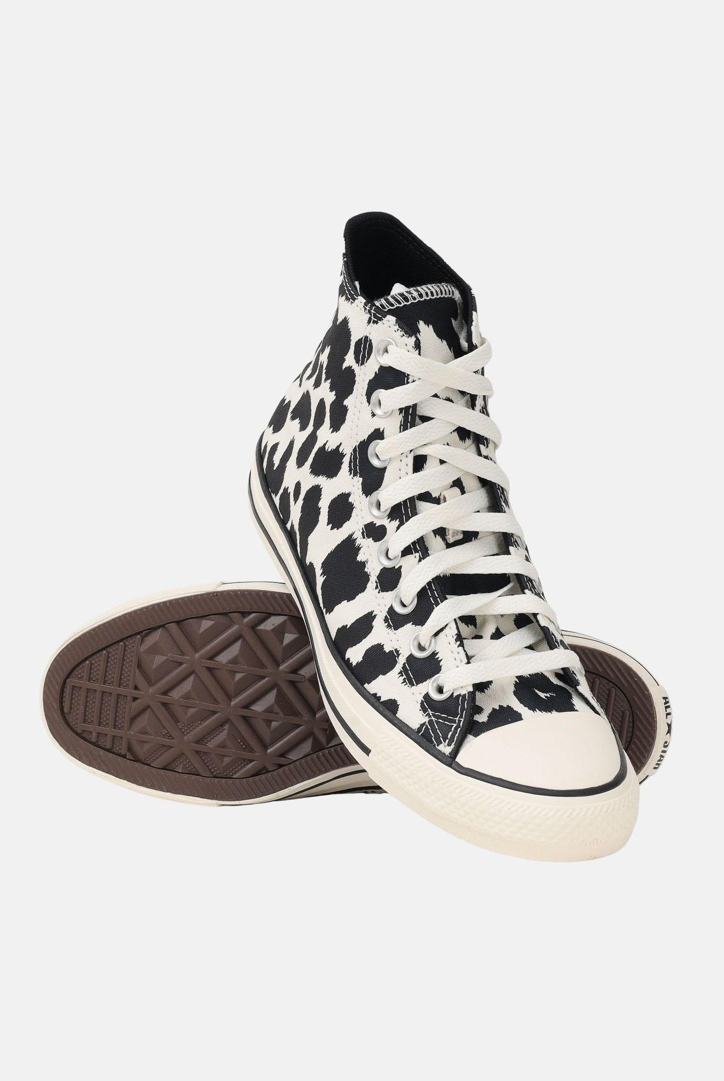 CONVERSE Sneakers Chuck Taylor All Star Animal Print High Top panna e nere da donna A17919C . CONVERSE
