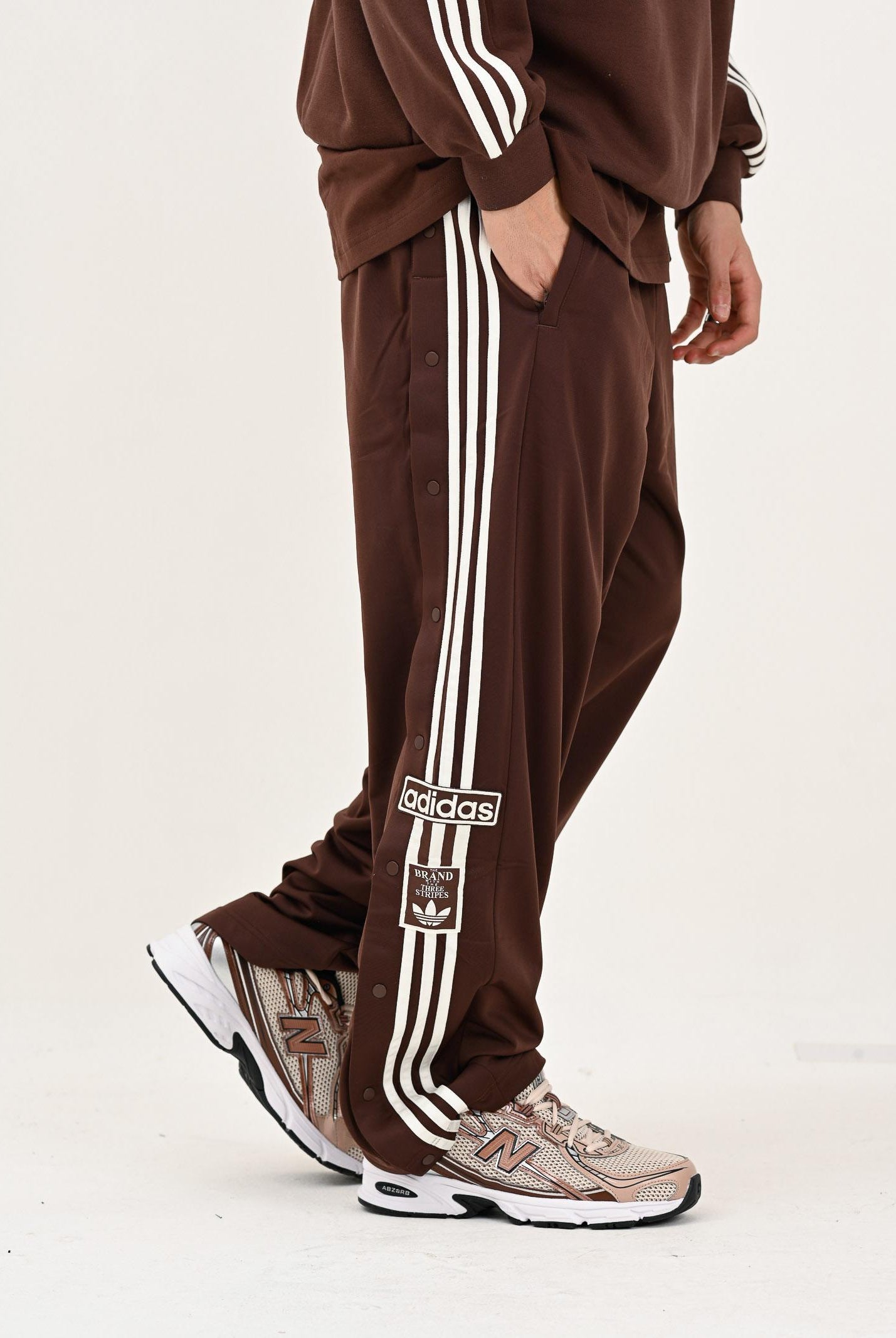 ADIDAS ORIGINALS Pantalone sportivo ADIBREAK marrone da uomo KD6658 ADIDAS ORIGINALS