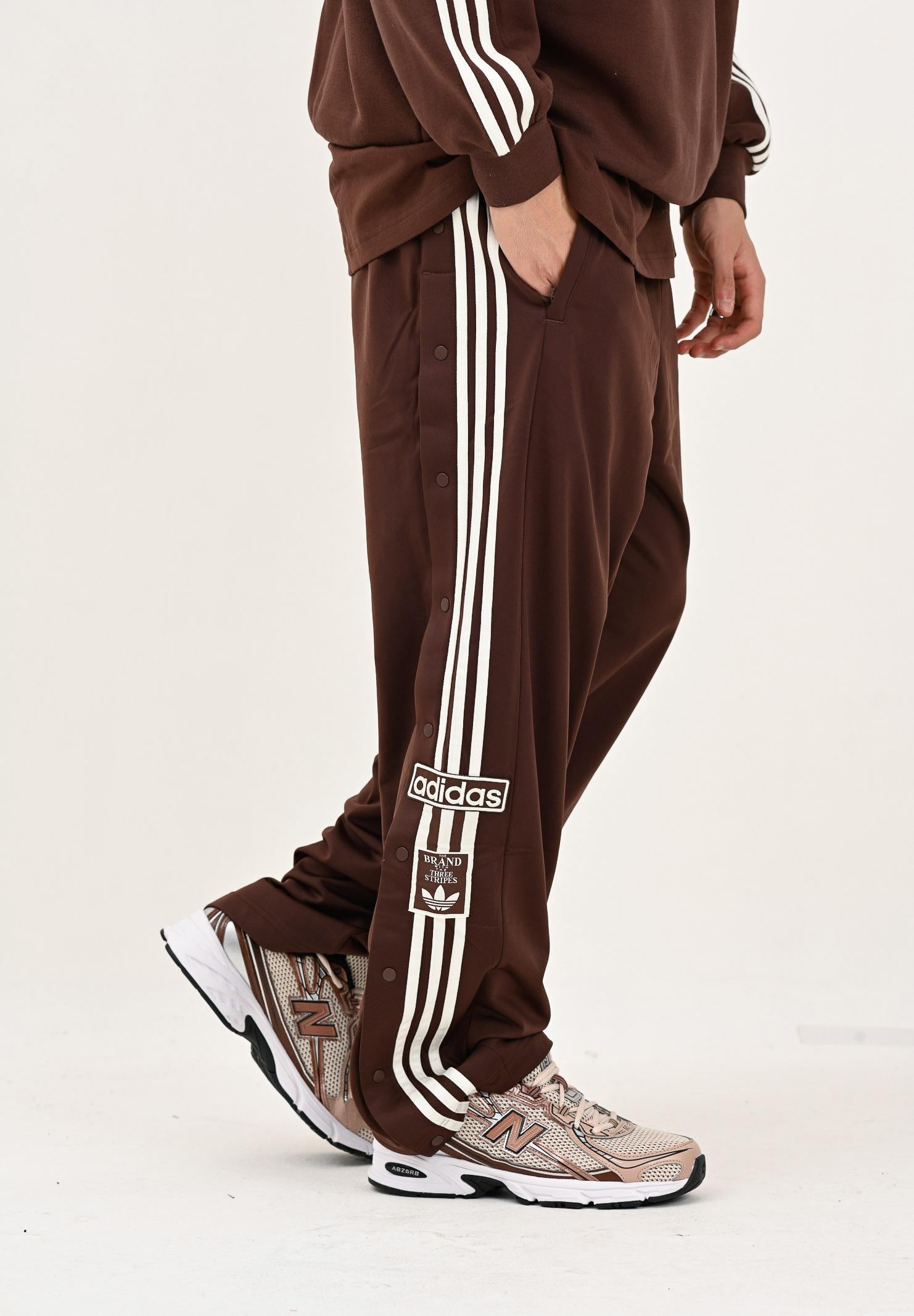 ADIDAS ORIGINALS Pantalone sportivo ADIBREAK marrone da uomo KD6658 ADIDAS ORIGINALS
