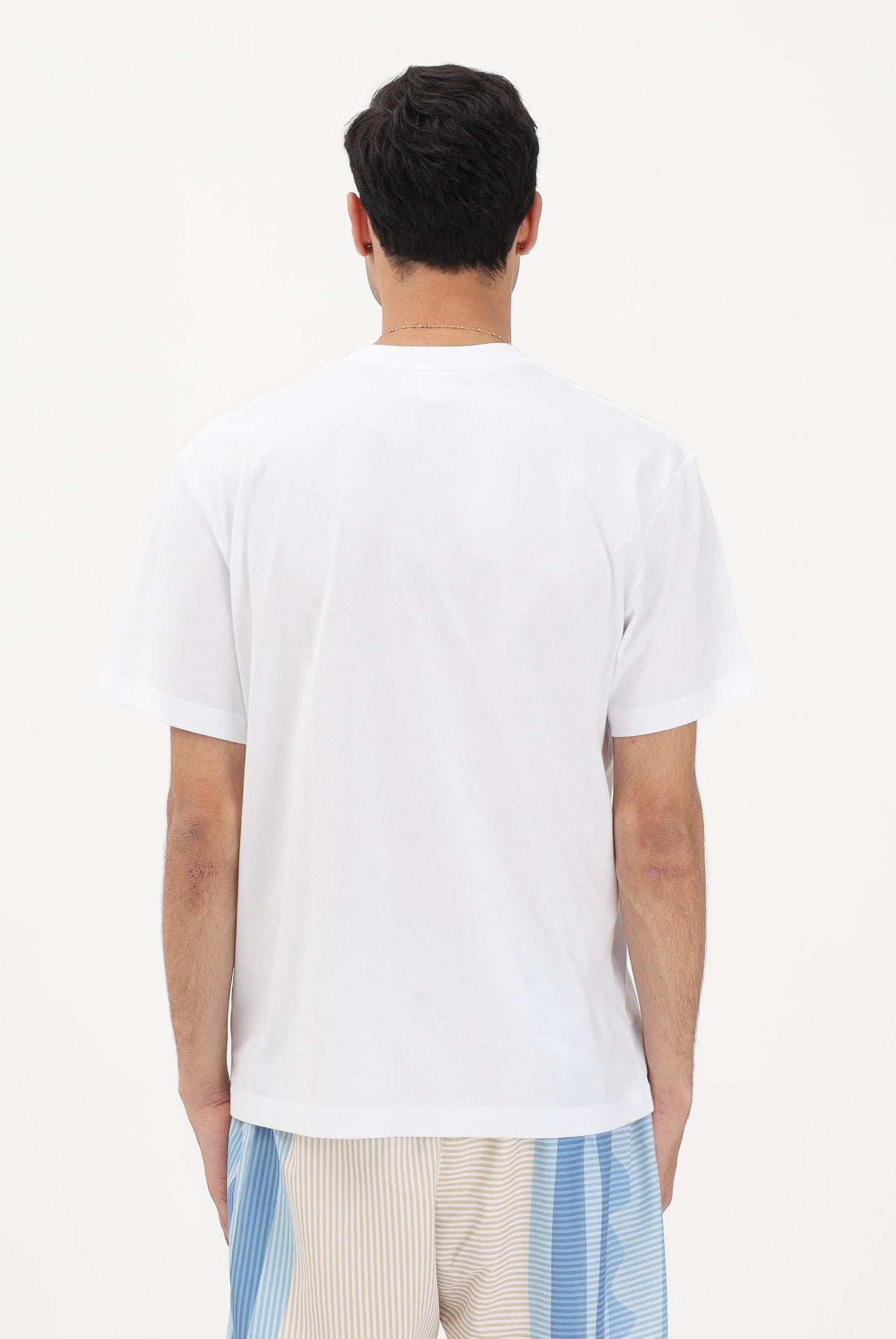 LACOSTE T-shirt a manica corta bianca da uomo con stampa TH1435 001 LACOSTE