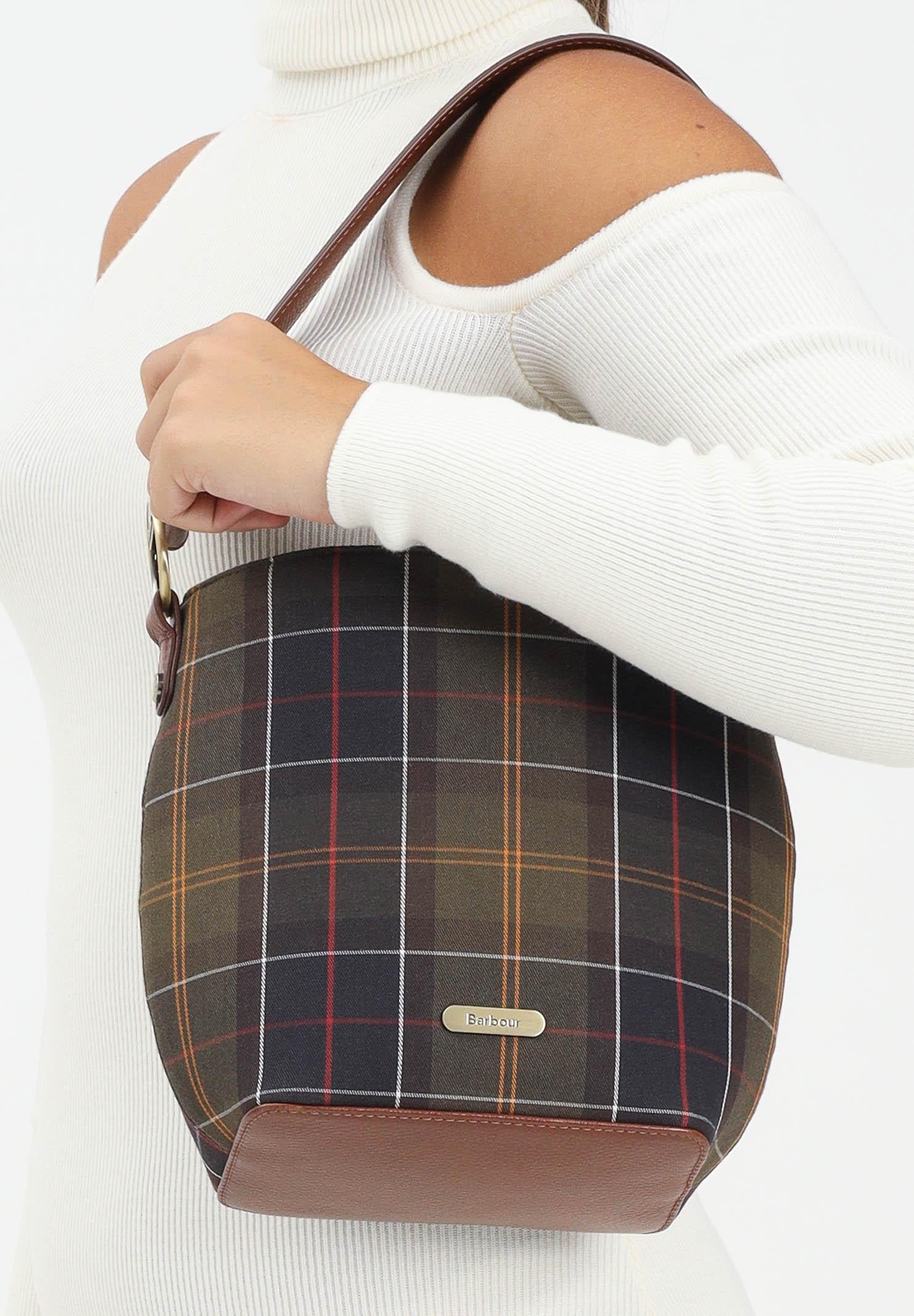BARBOUR Borsa a secchiello in tartan Cedar da donna 252MLBA0505 TN11 BARBOUR