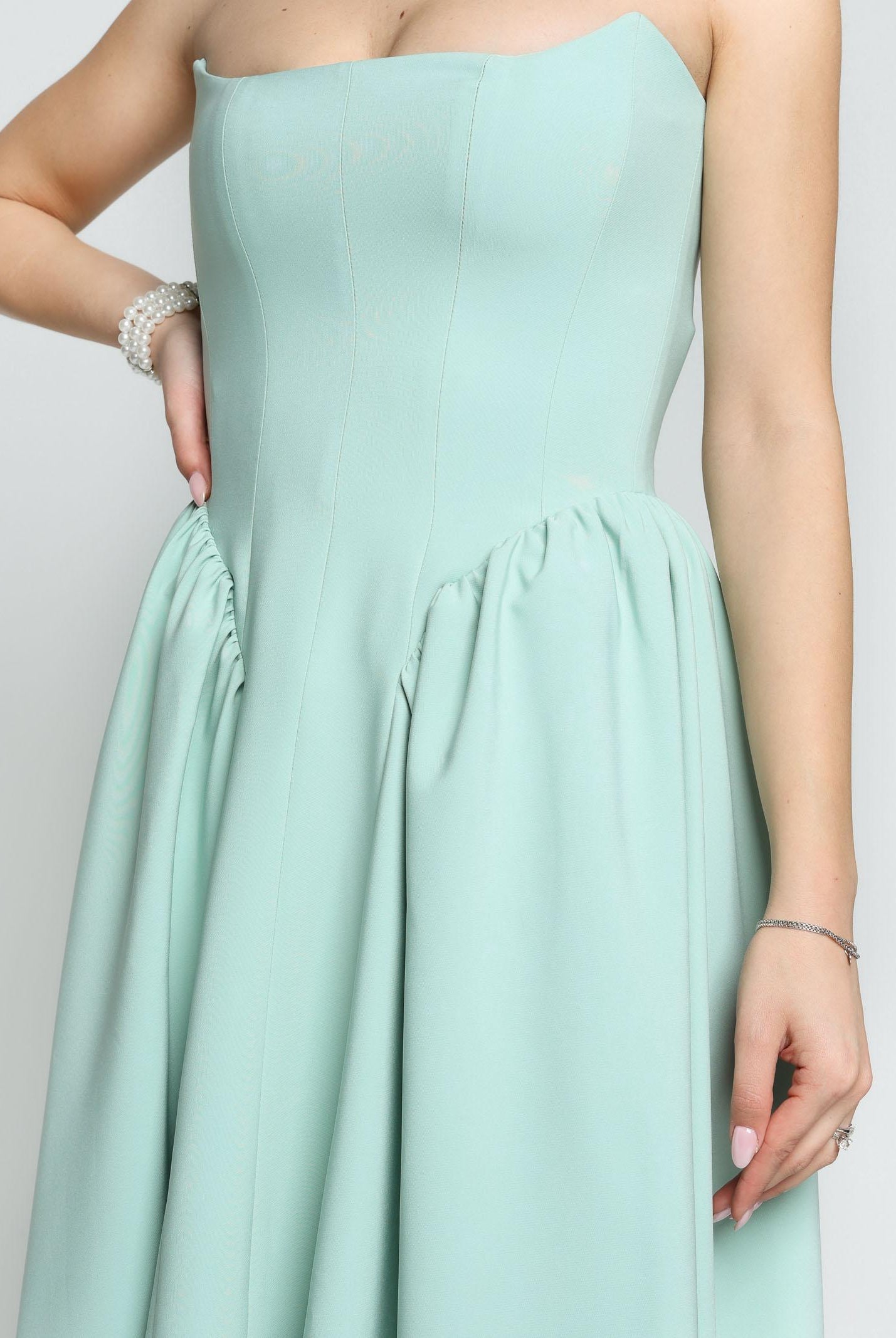 SANTAS Abito midi MARSHMALLOW verde menta da donna PV2509 VERDE SANTAS